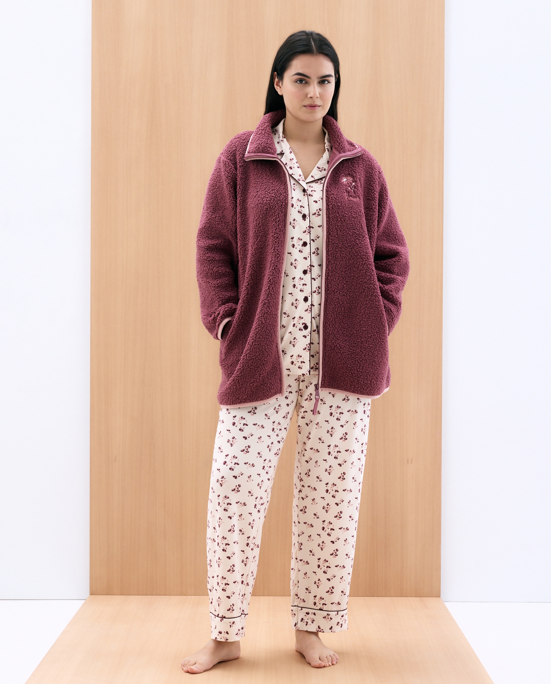 Robe com fecho-éclair 230 Rosa Escuro-1