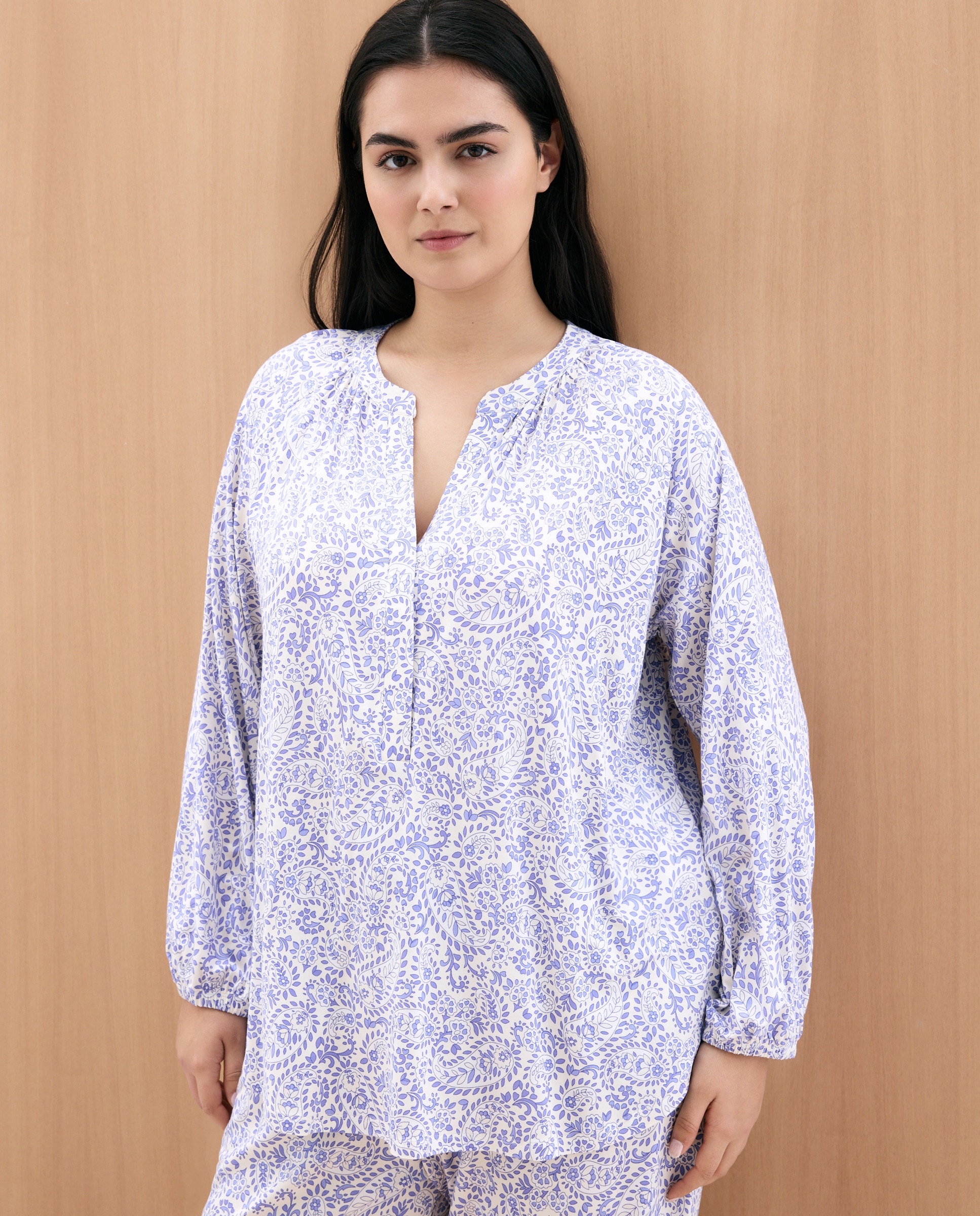 Imagem 0 de Pijama Comprido Estampado com Manga 3/4