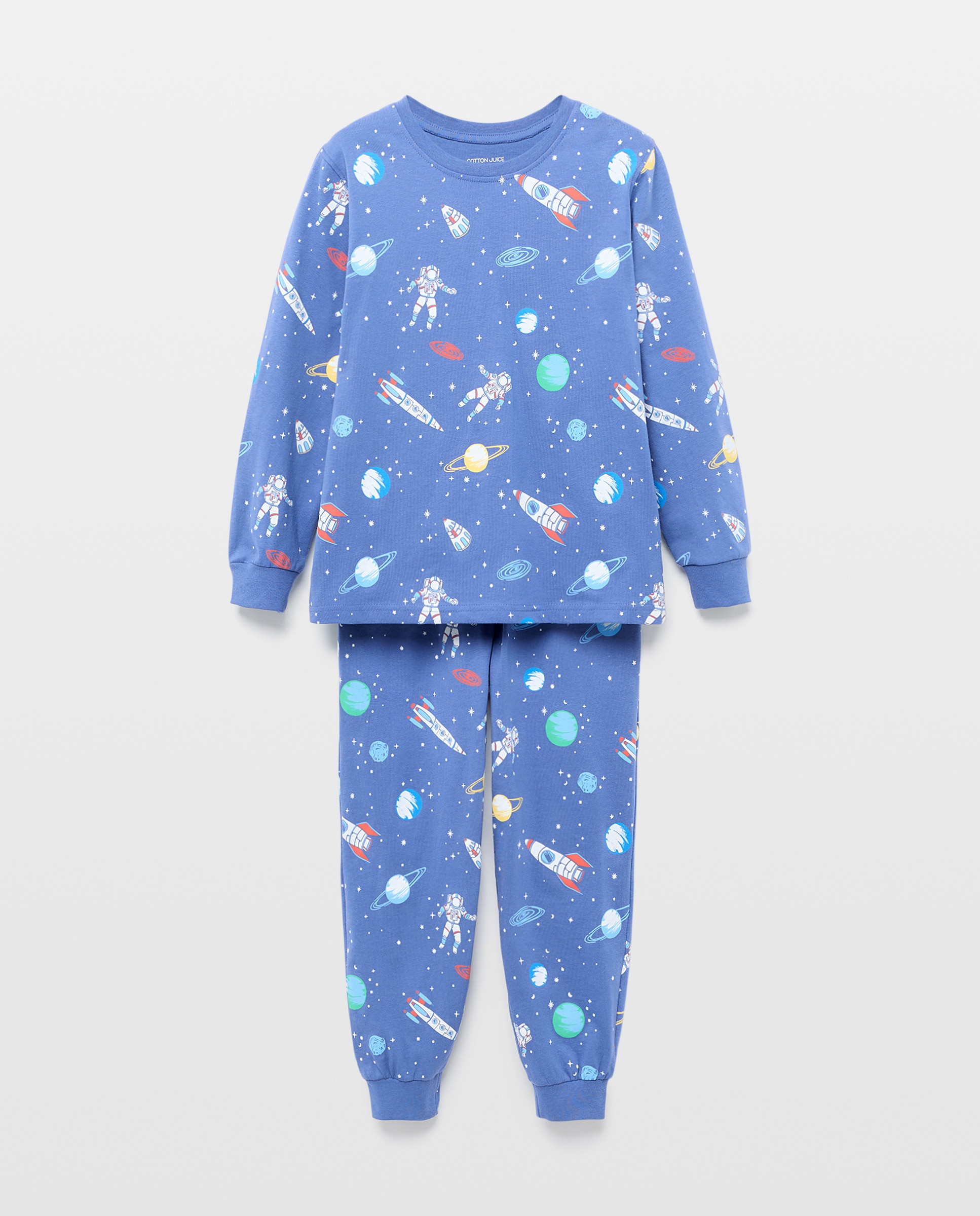 Pijama de Malha com Estampado de Fantasia Azul-marinho-5
