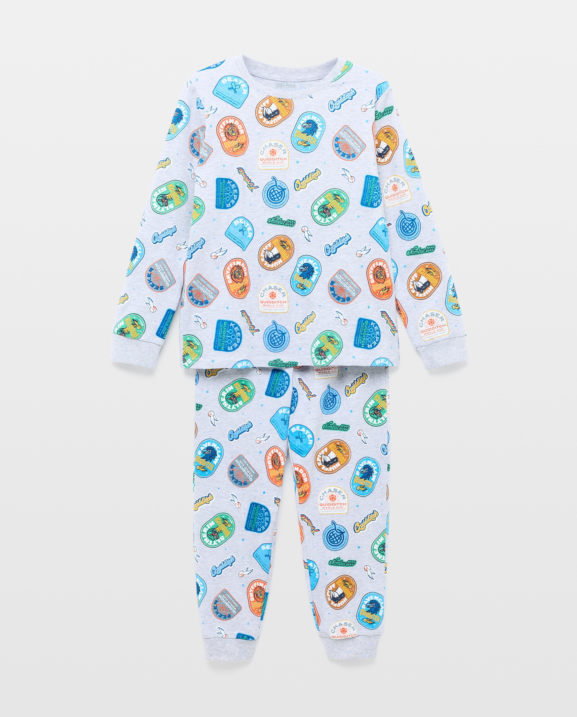 Pijama Comprido de Malha Harry Potter Cotton Juice Cinzento-4