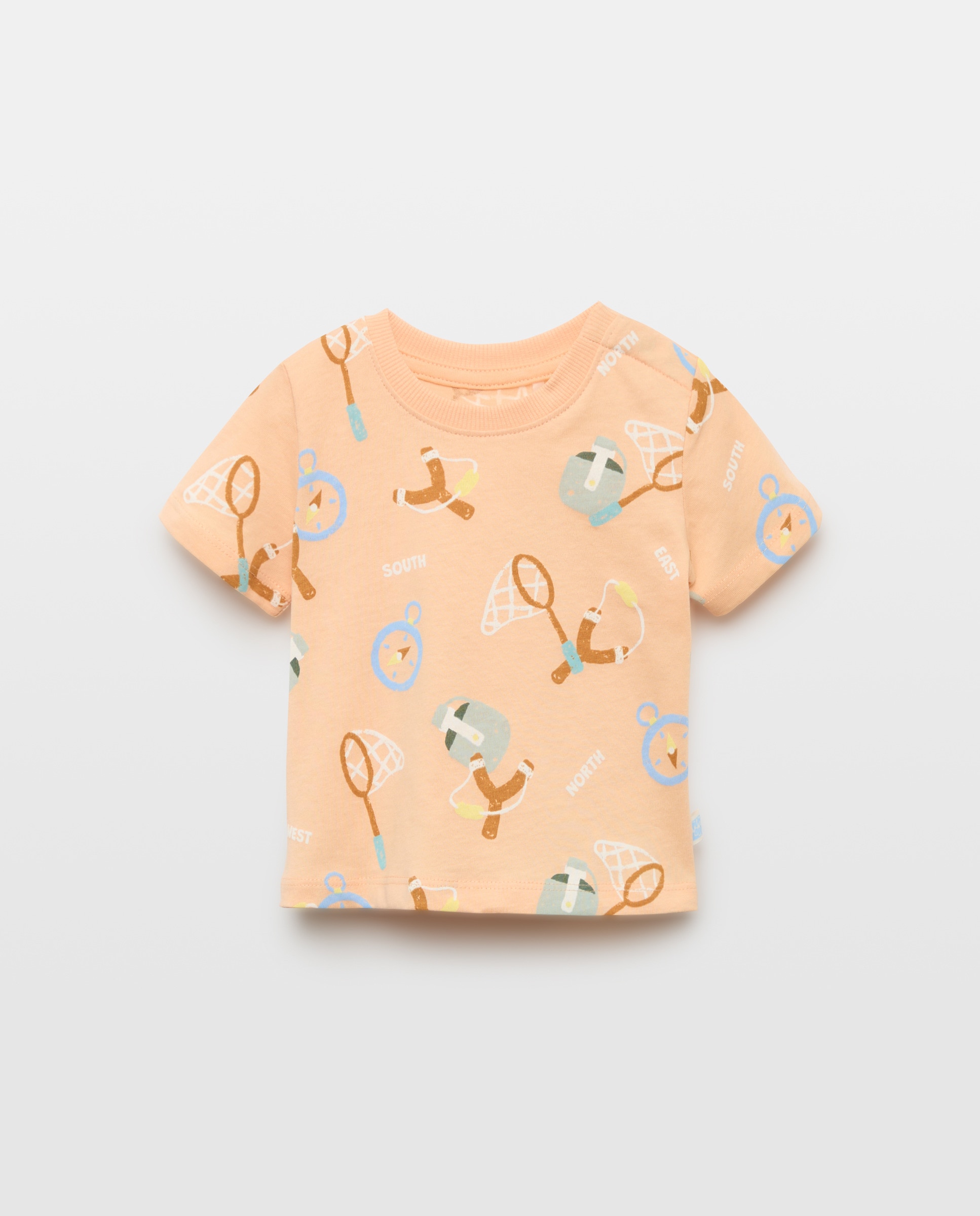 T-shirt de Bebé com Manga Curta e Fantasia 660 Laranja-1