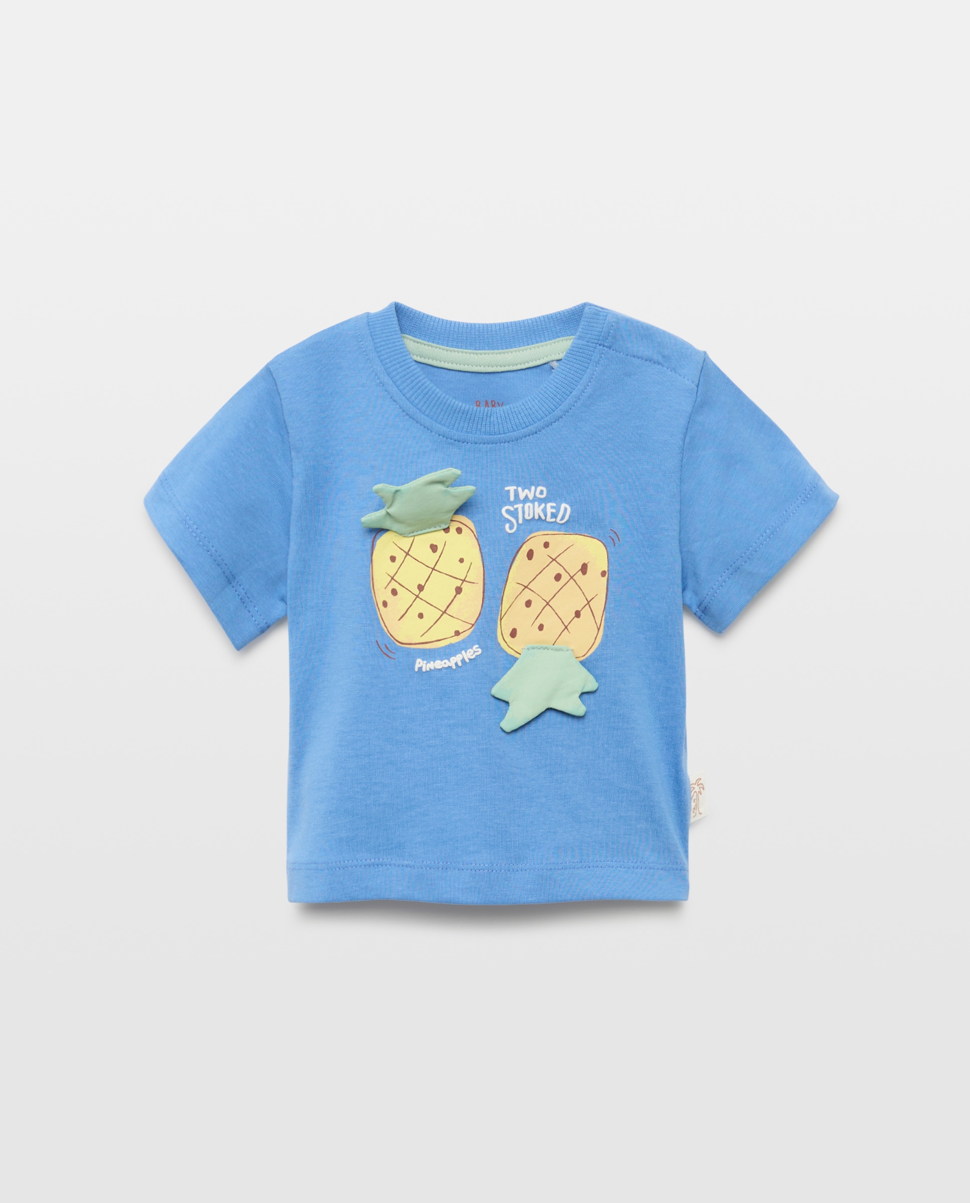 T-shirt de Bebé com Manga Curta e Fantasia 3D 400 Azul-1