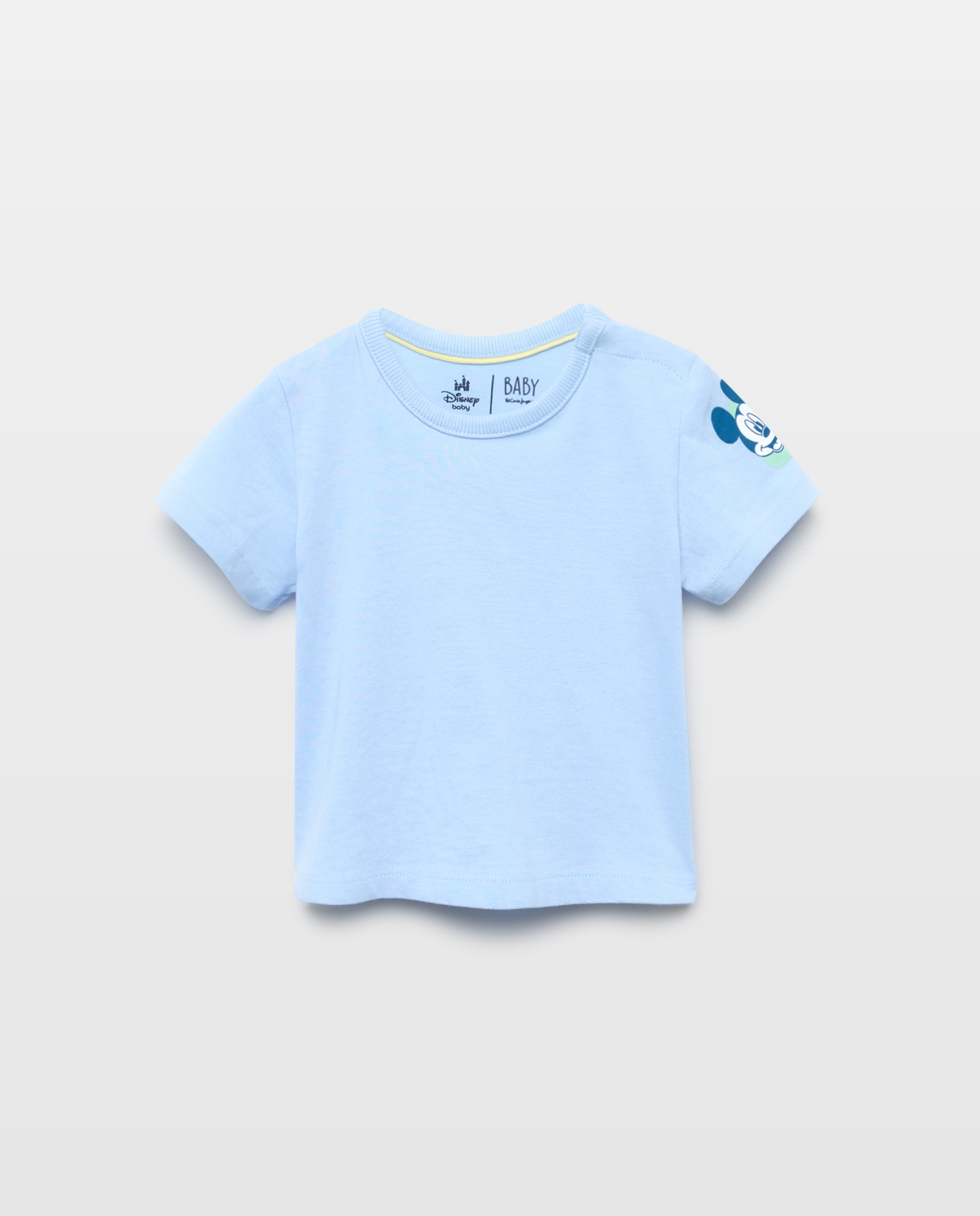 Jardineiras e T-shirt de Manga Curta de Bebé Mickey Baby El Corte Inglés Branco-marfim-3