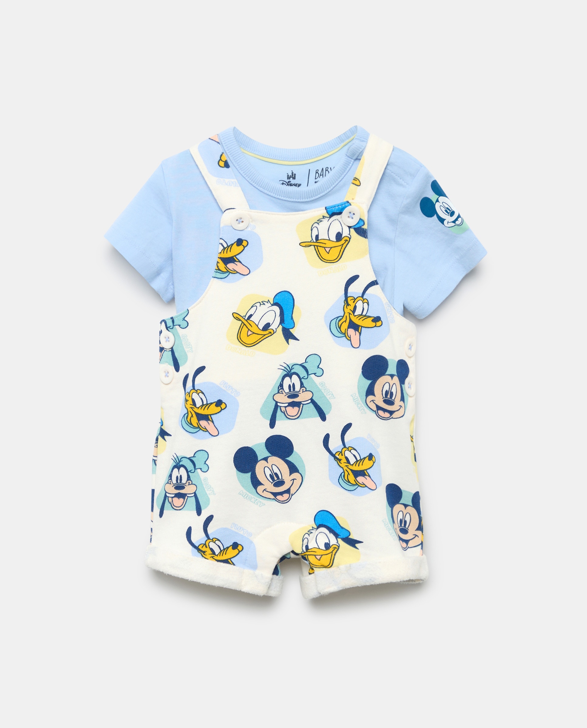 Imagem 0 de Jardineiras e T-shirt de Manga Curta de Bebé Mickey