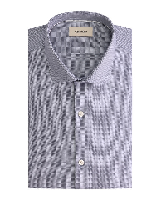 Imagem 0 de Camisa Clássica Regular com Colarinho Stretch e Micro Estampado