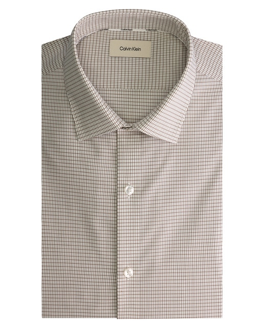 Imagem 0 de Camisa Clássica Slim com Estampado aos Quadrados