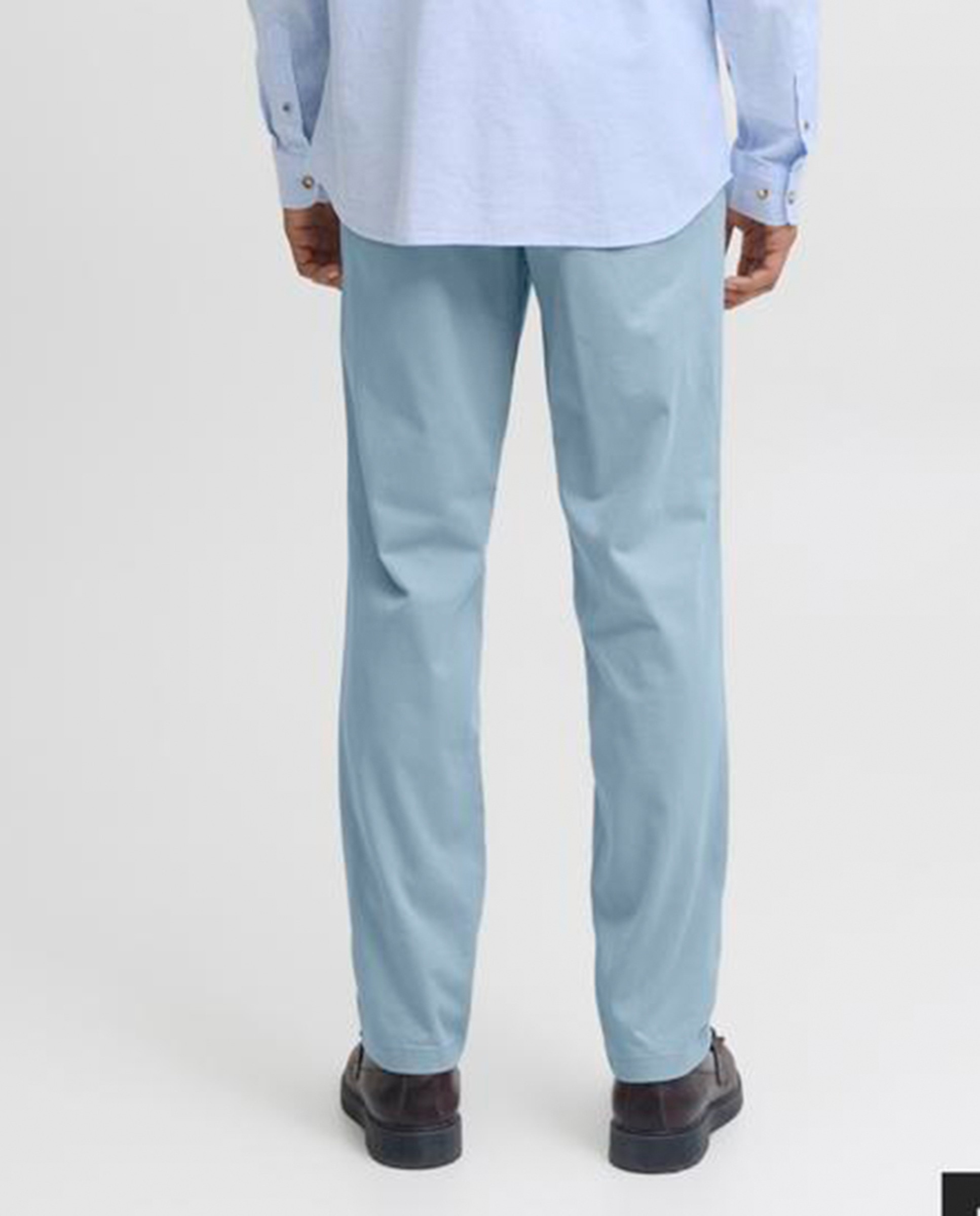 Calças chino de homem slim Azul-claro-3