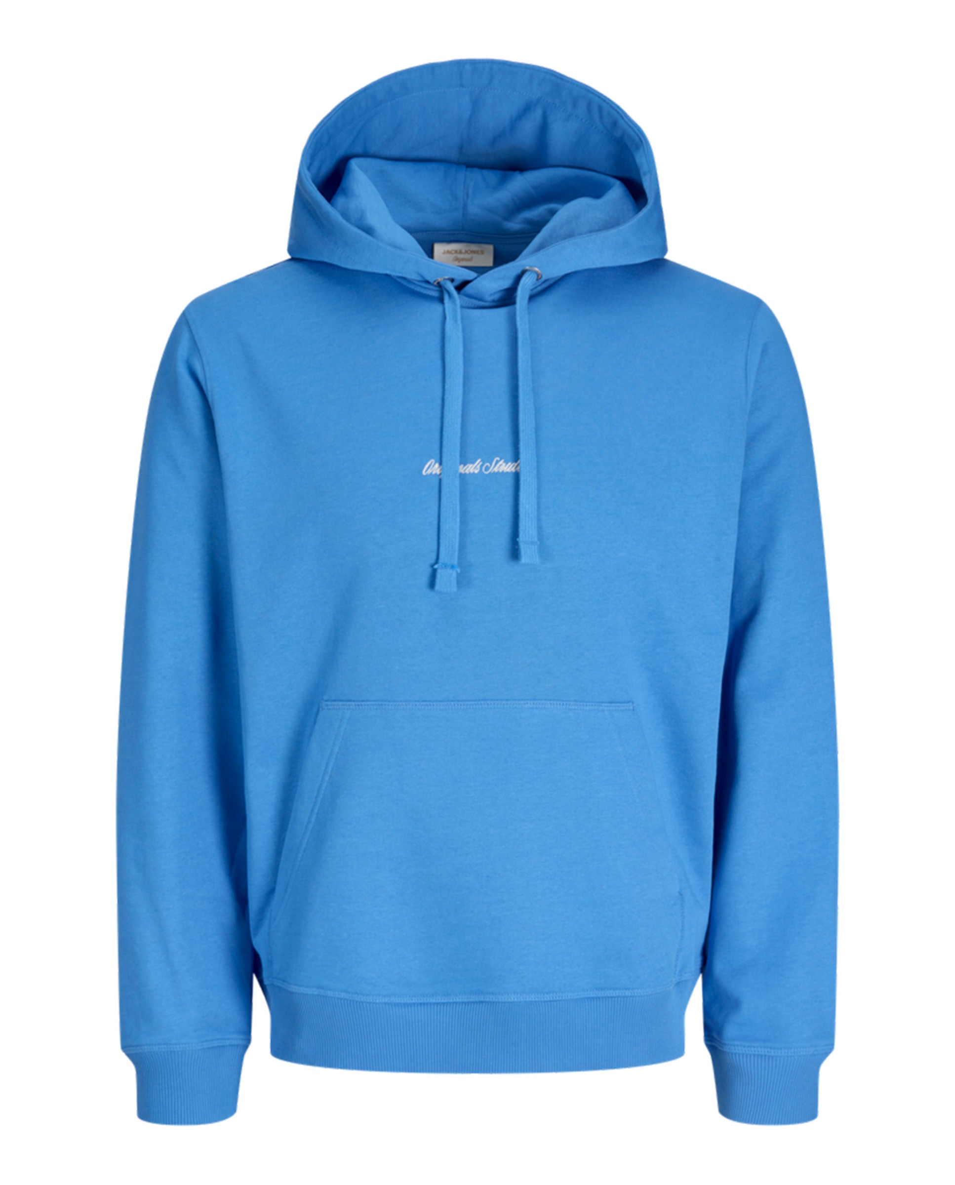 Sweatshirt com Capuz e Bolso Azul-6