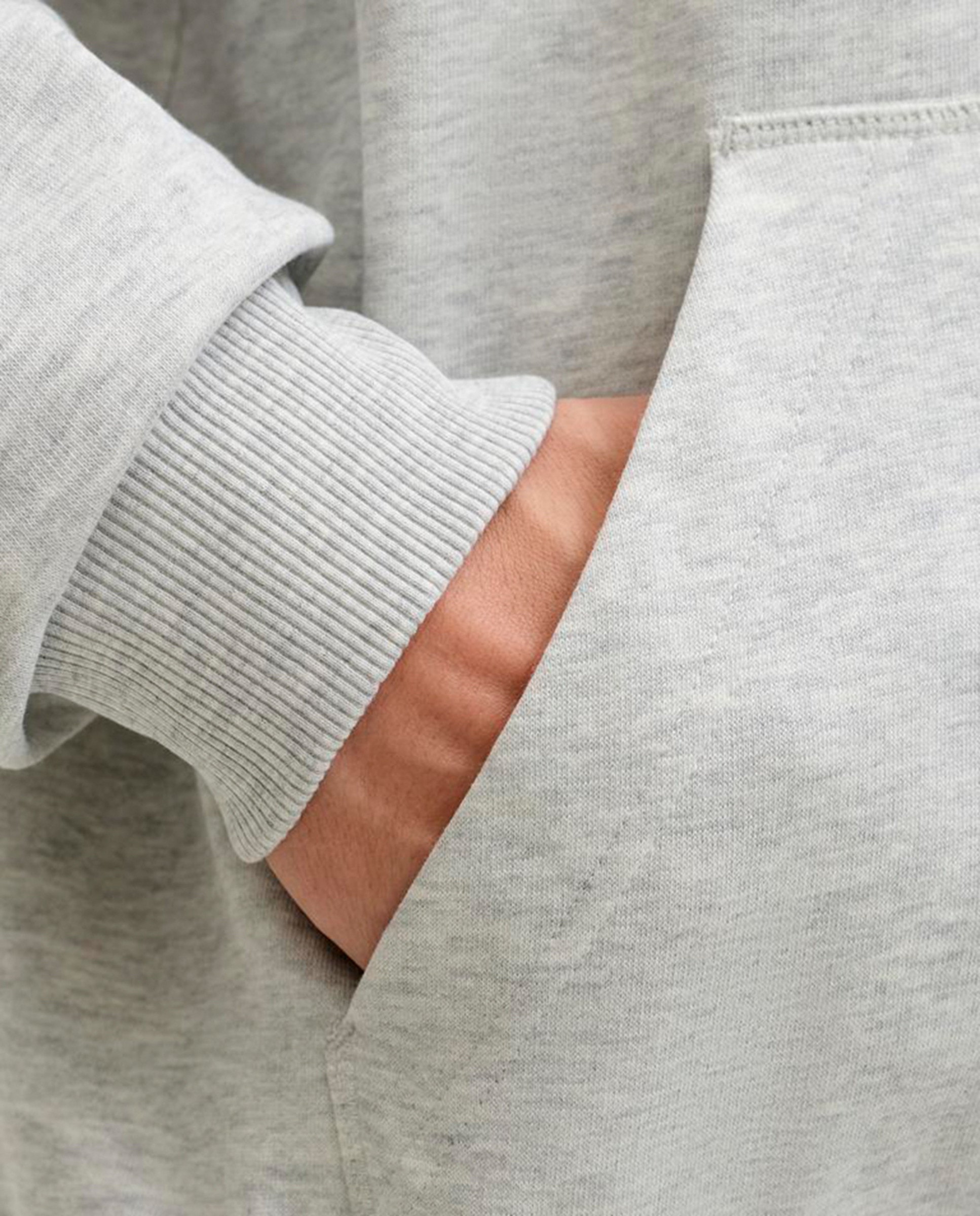 Sweatshirt com Capuz e Estampado Traseiro Cinzento-4