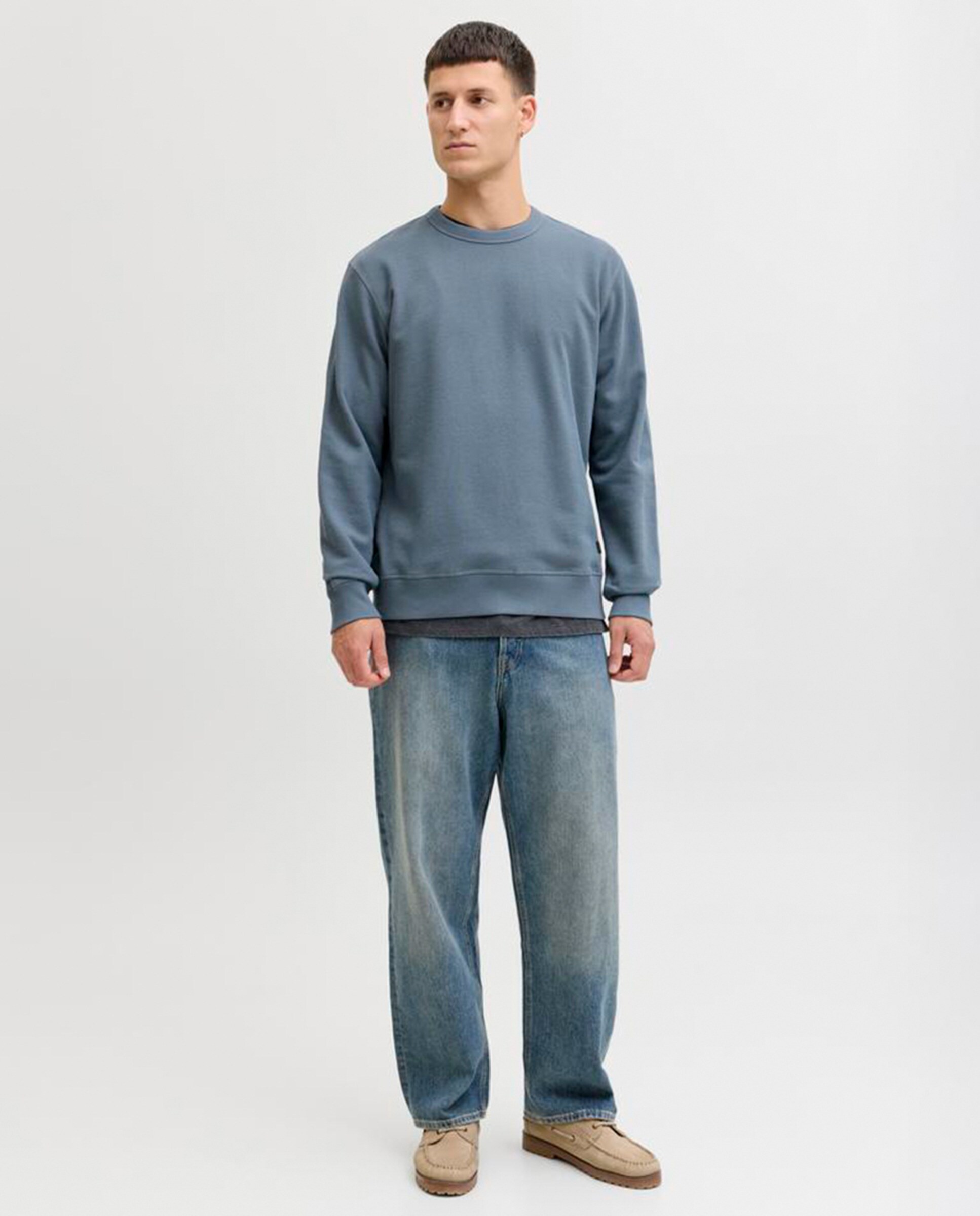 Sudadera de hombre sin capucha lisa - Jack & Jones - Azul Azul-7