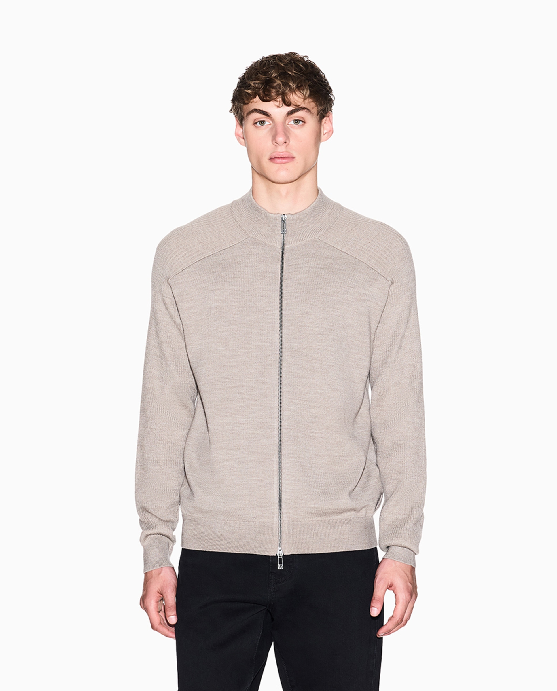 Imagem 0 de Cardigan com Fecho de Correr e Gola Alta