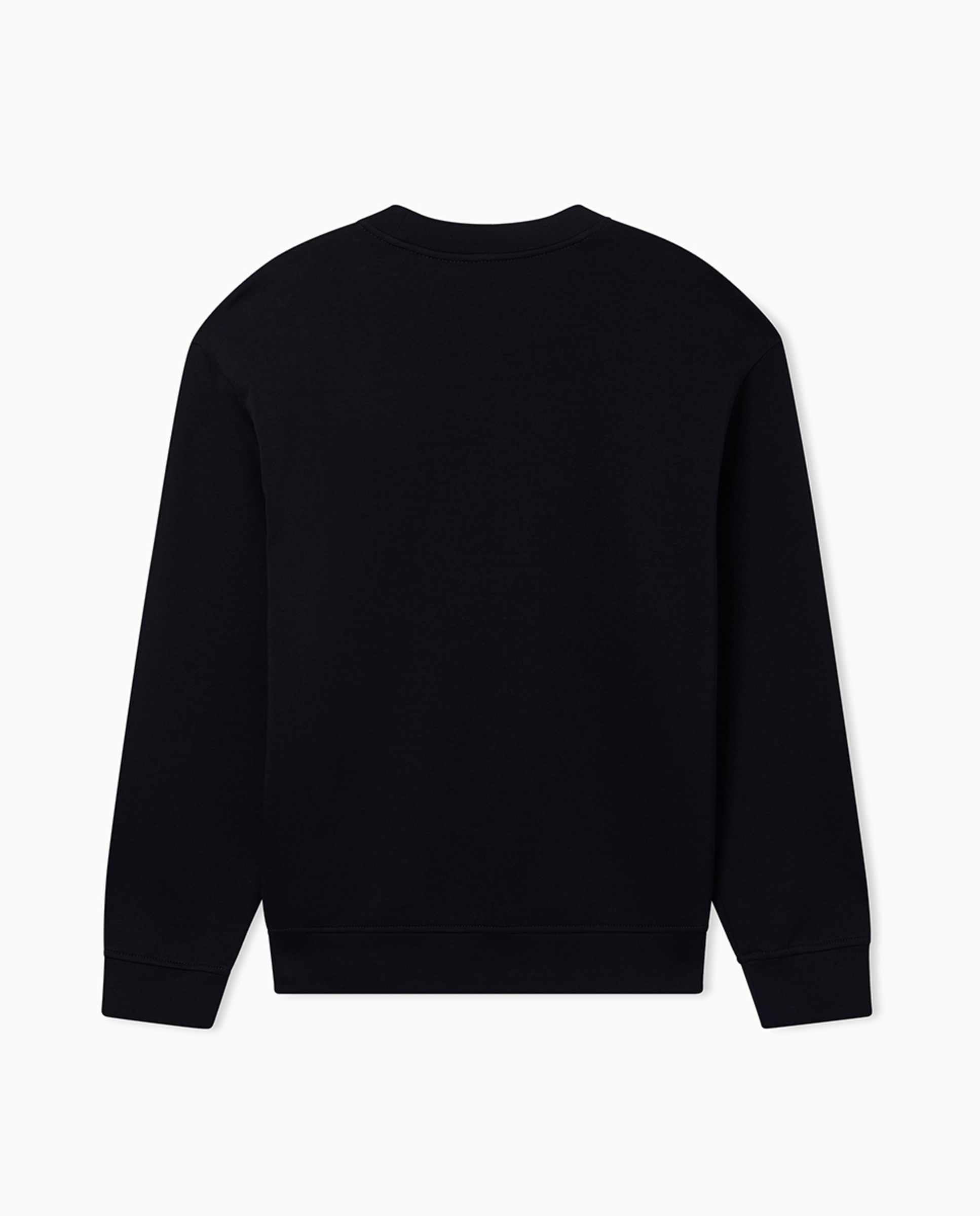 Sweatshirt de Decote Redondo e Corte Regular Preto-2