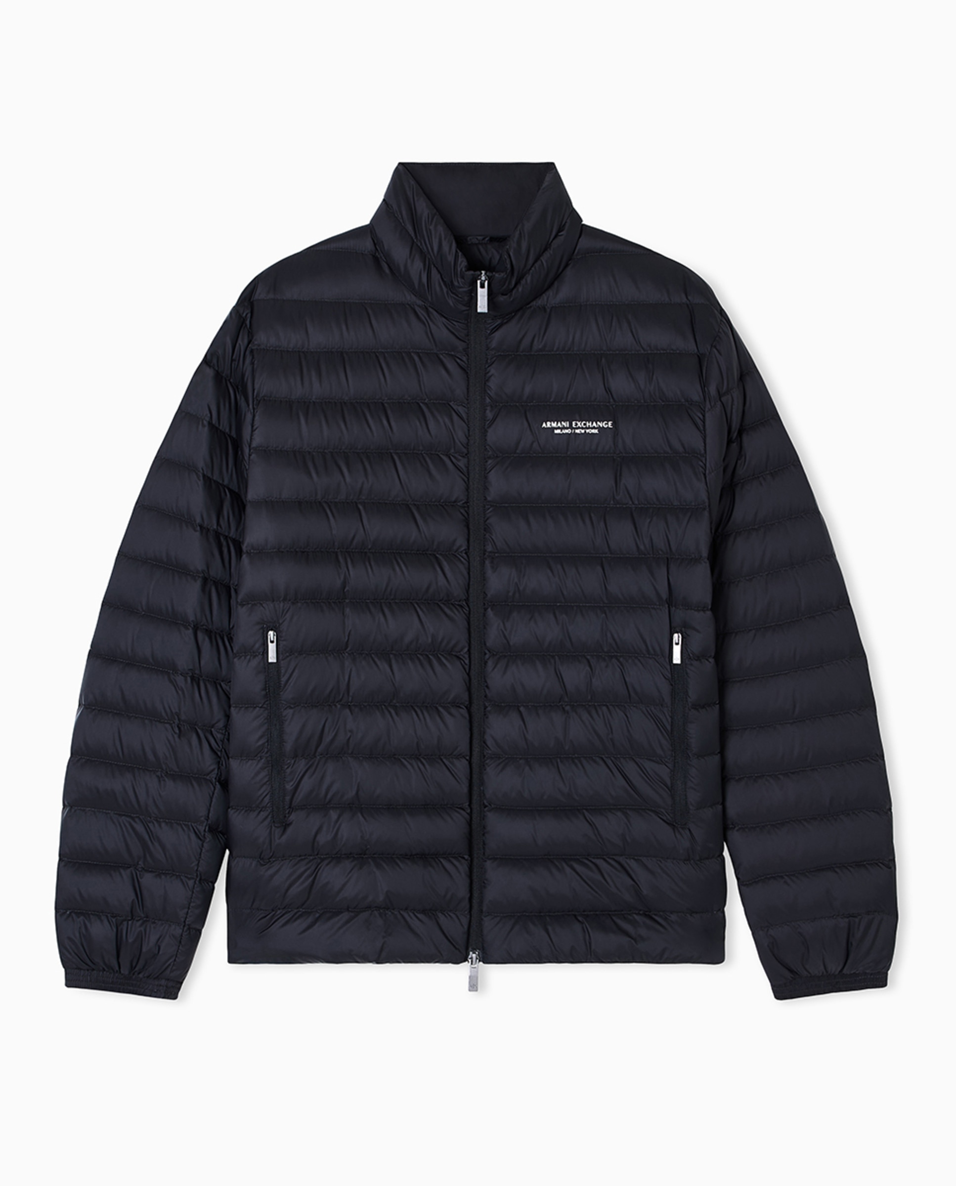 Blusão Acolchoado com Fecho de Correr de Carril Duplo Bege-4