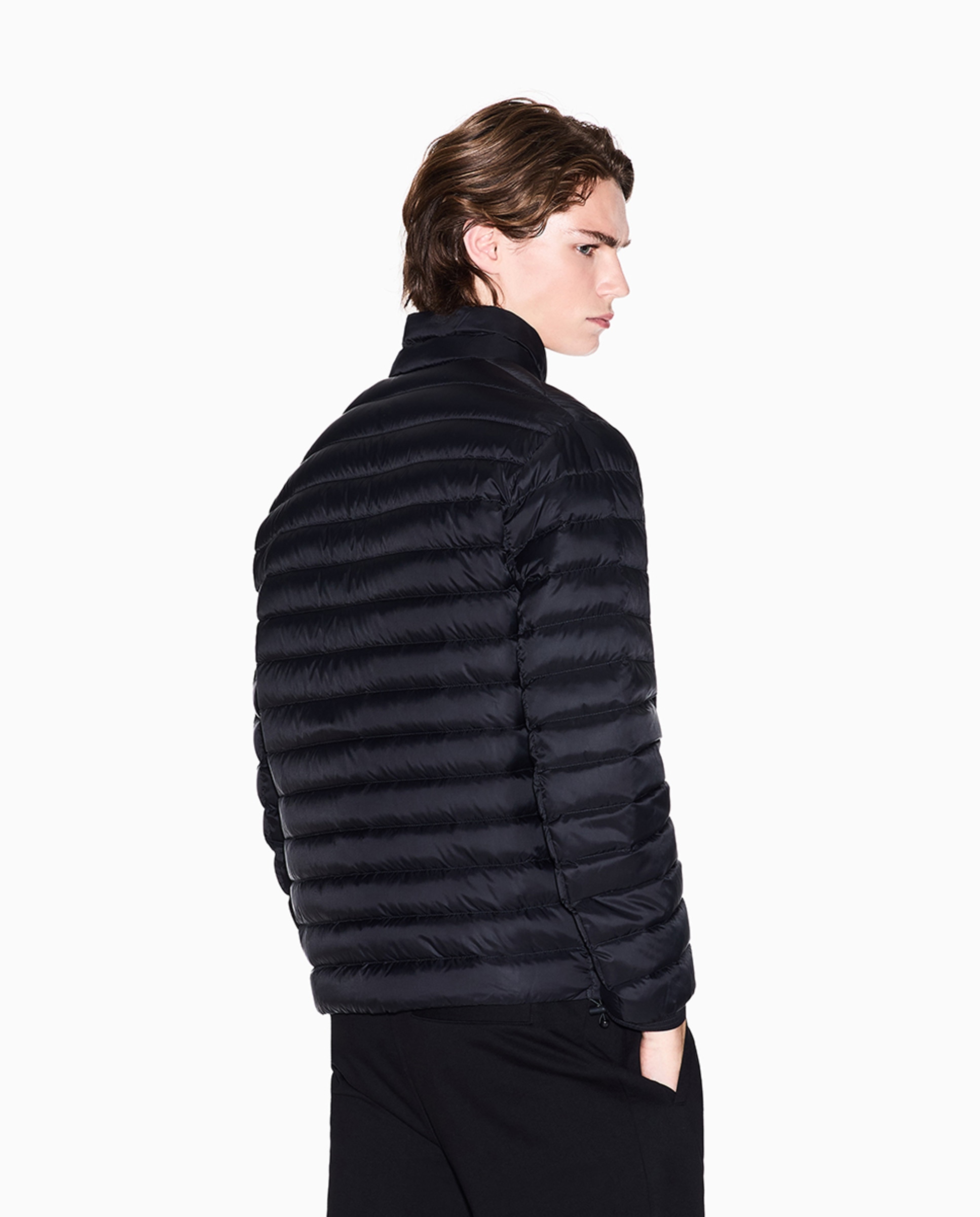 Blusão Acolchoado com Fecho de Correr de Carril Duplo Bege-2