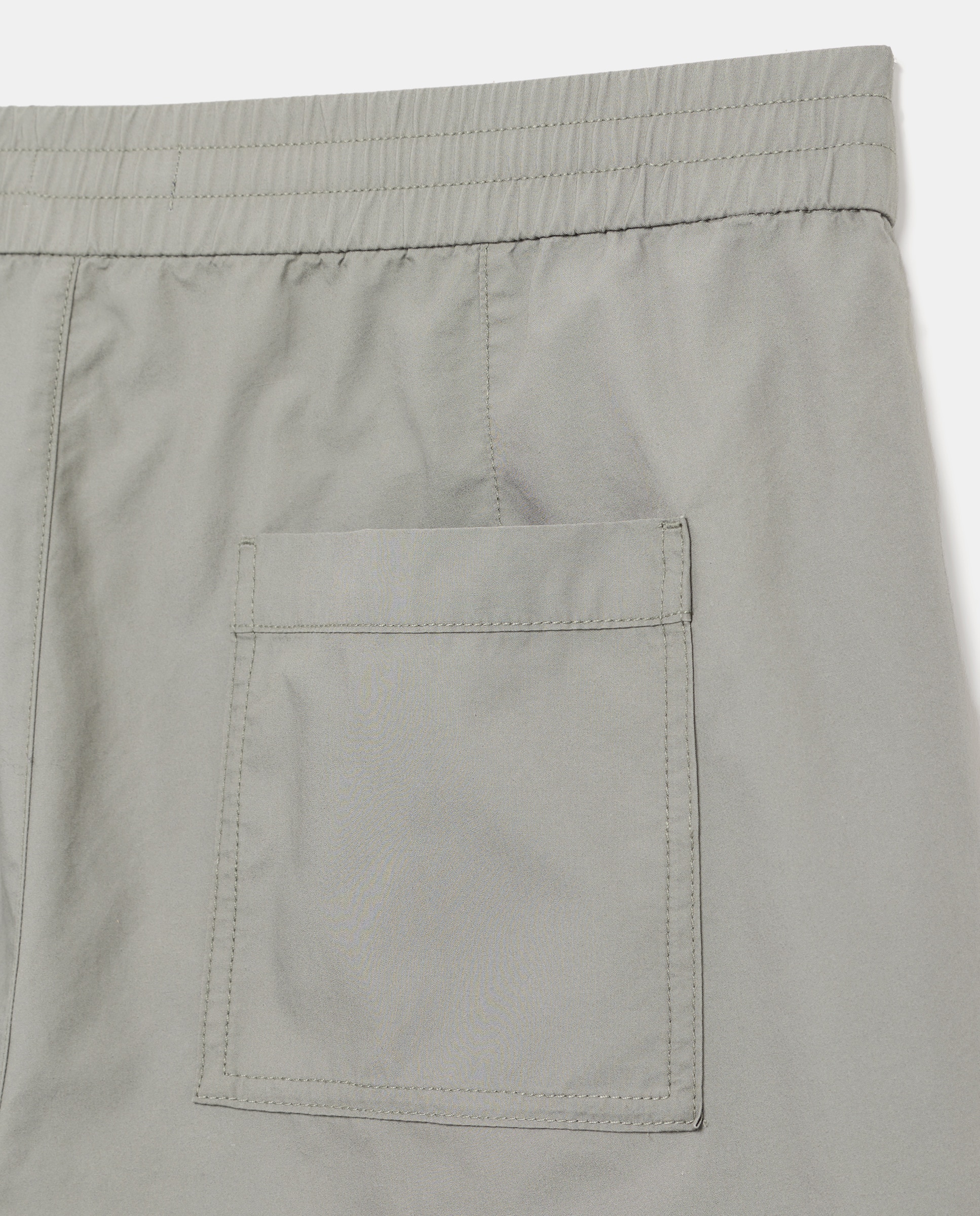 Bermuda hombre chino con goma popelin Verde-5