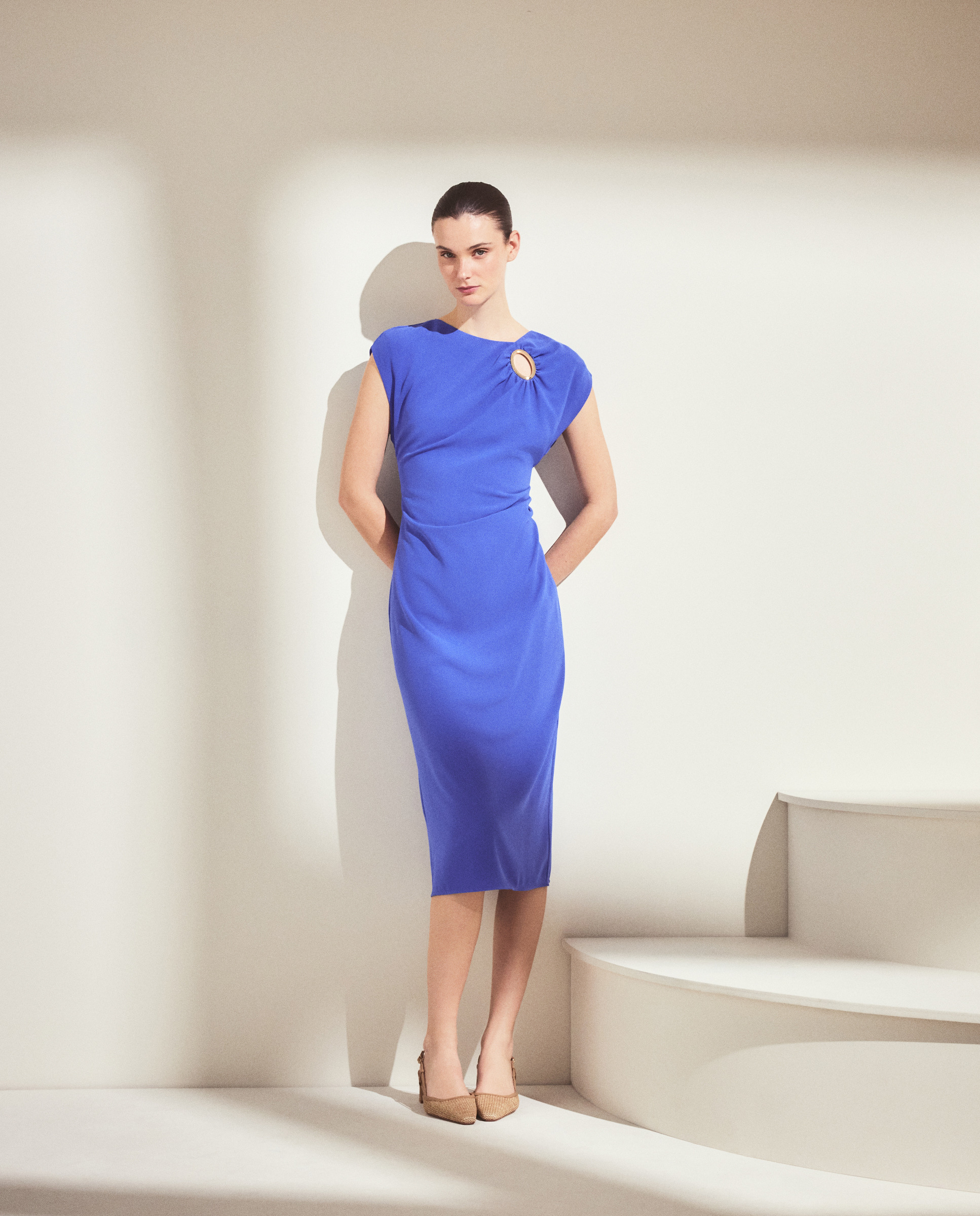 Vestido sem Mangas com Argolas 400 Azul-1