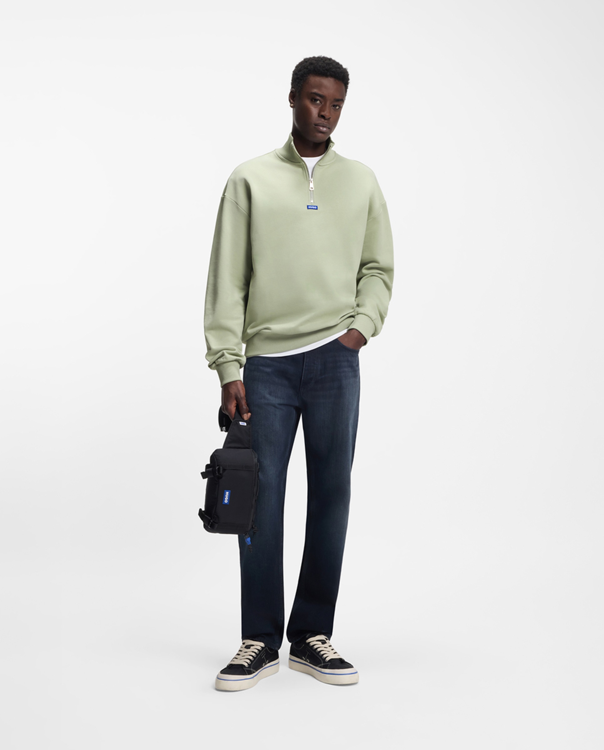 Sweatshirt de Manga Comprida Verde-3