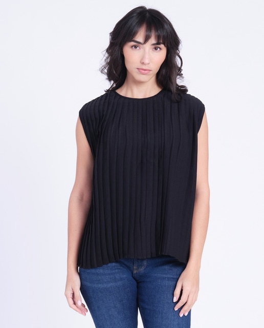 Imagem 0 de Blusa de Crepe Plissada