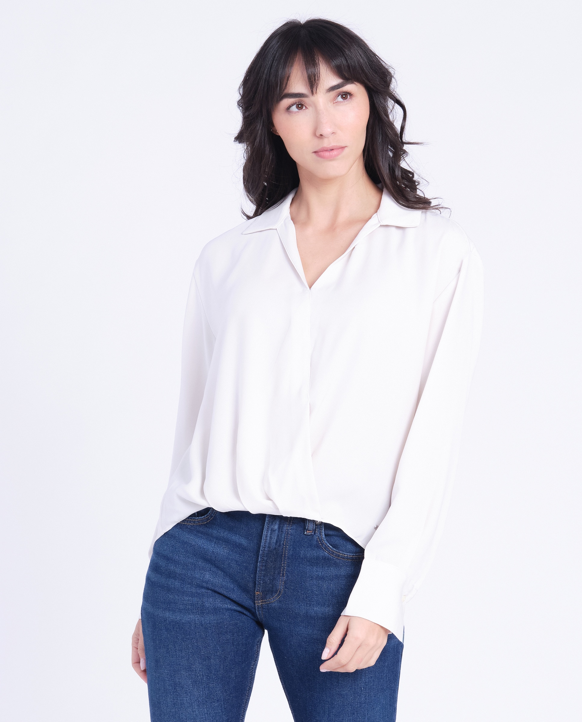 Blusa de Crepe Branco-1