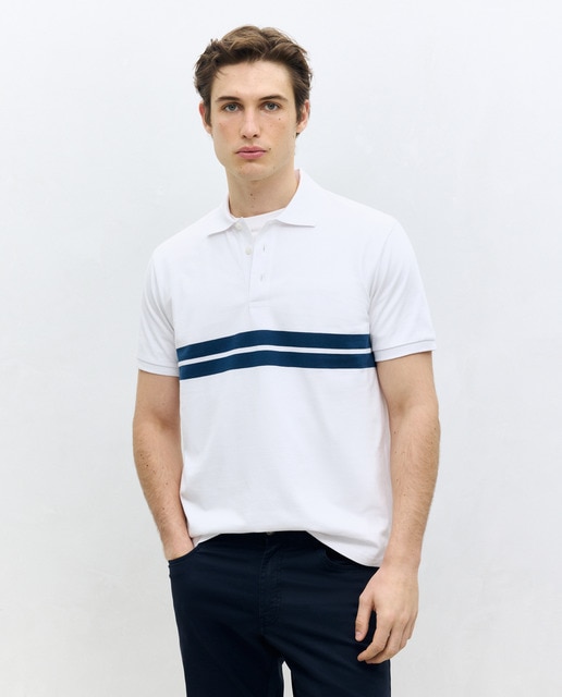 Imagem 0 de Polo de Manga Curta com Risca Posicional