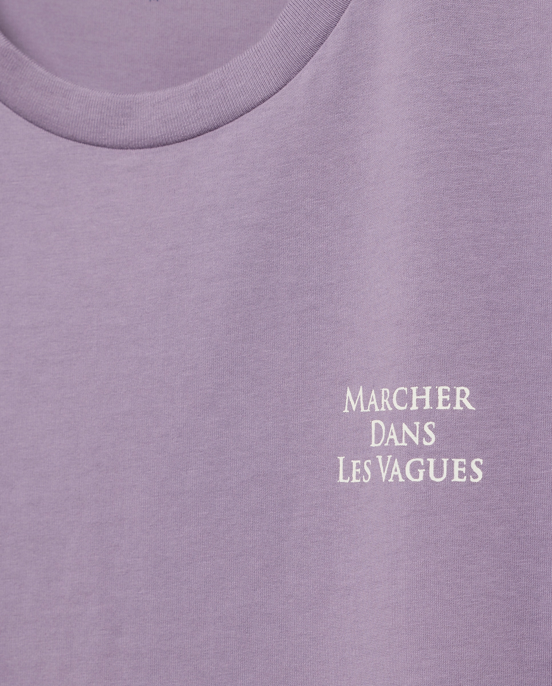 Camiseta de hombre manga corta MARCHER DANS LES VAGUES Purpura-6