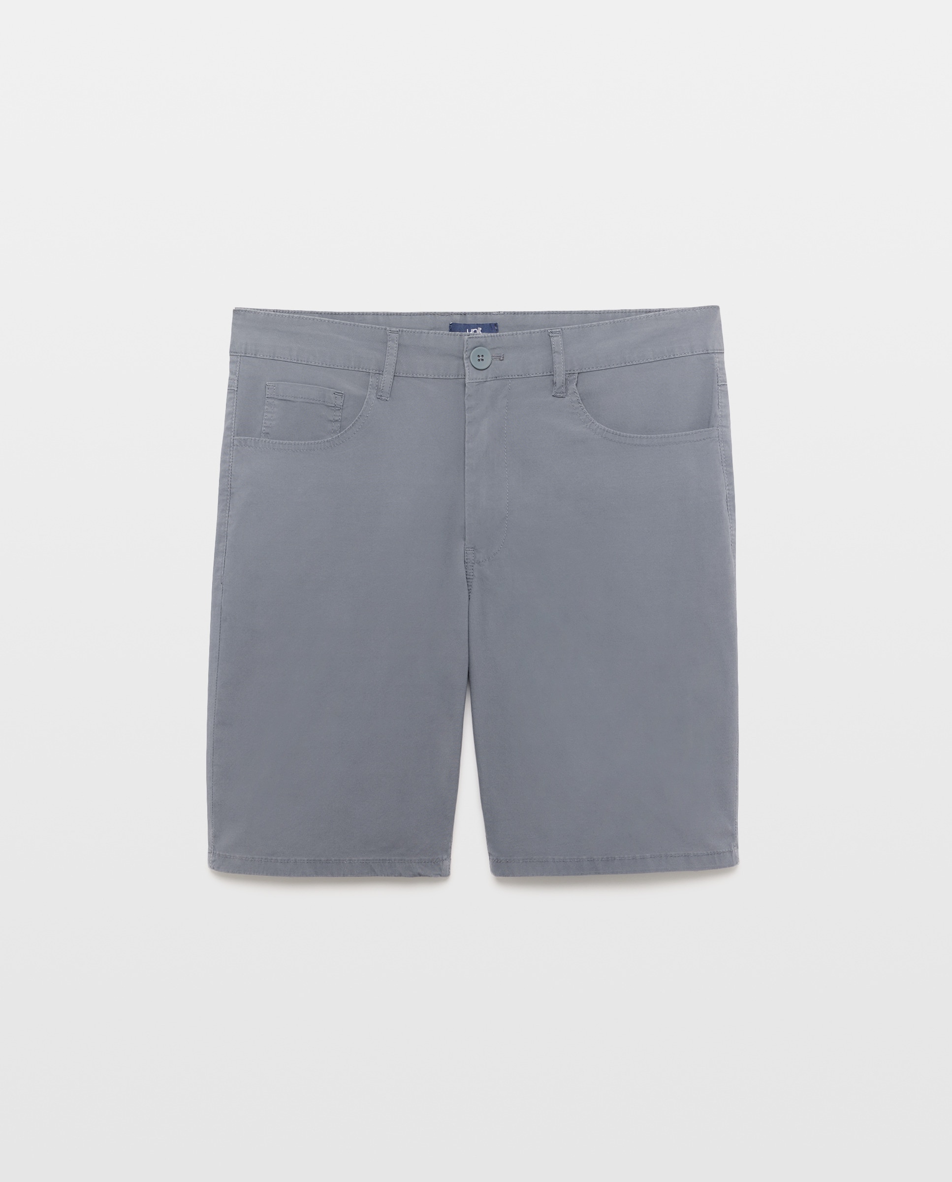 Bermuda hombre cinco bolsillos lavado regular fit 430 Azul oscuro-4