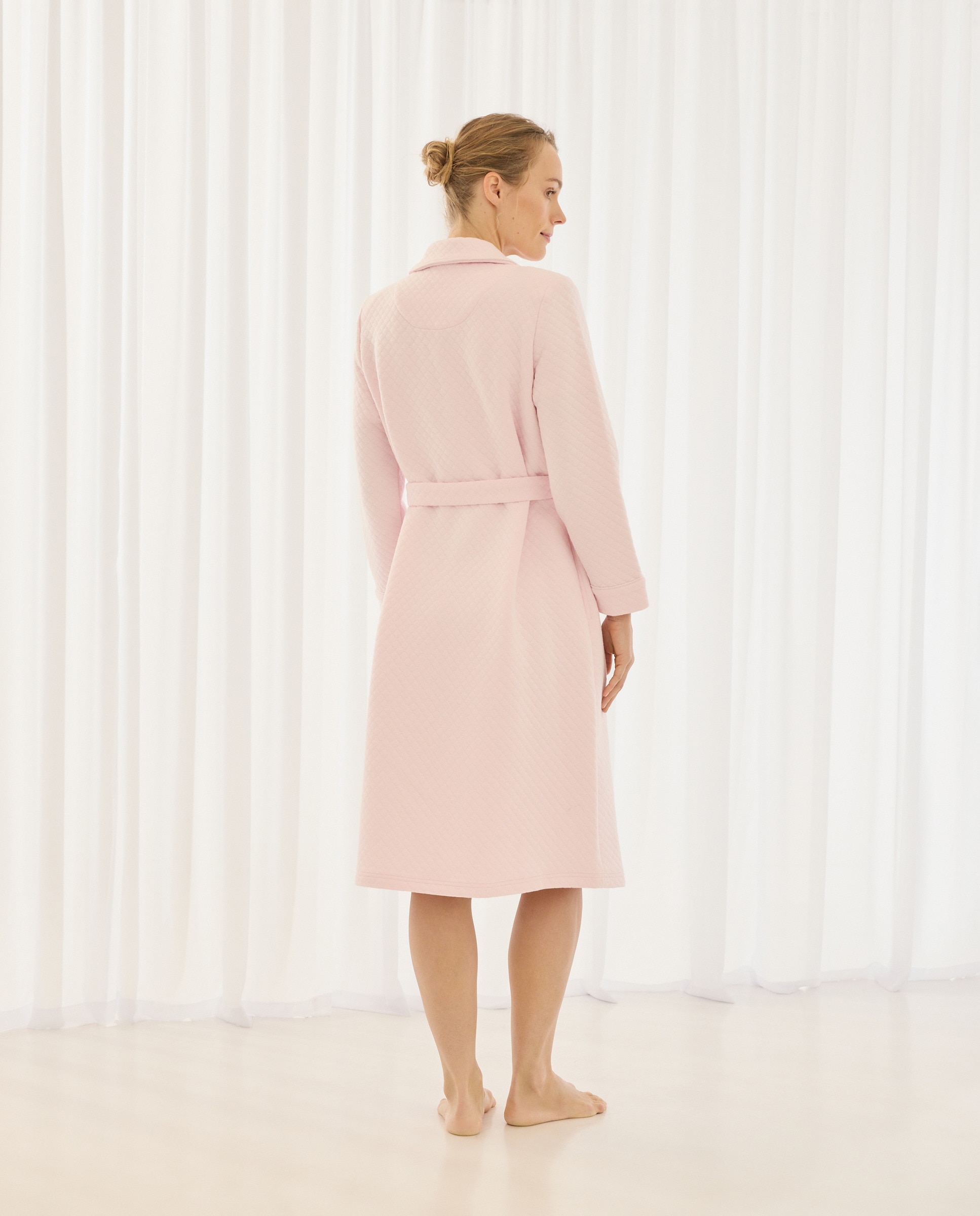 Robe com Detalhes Florais Rosa-claro-2