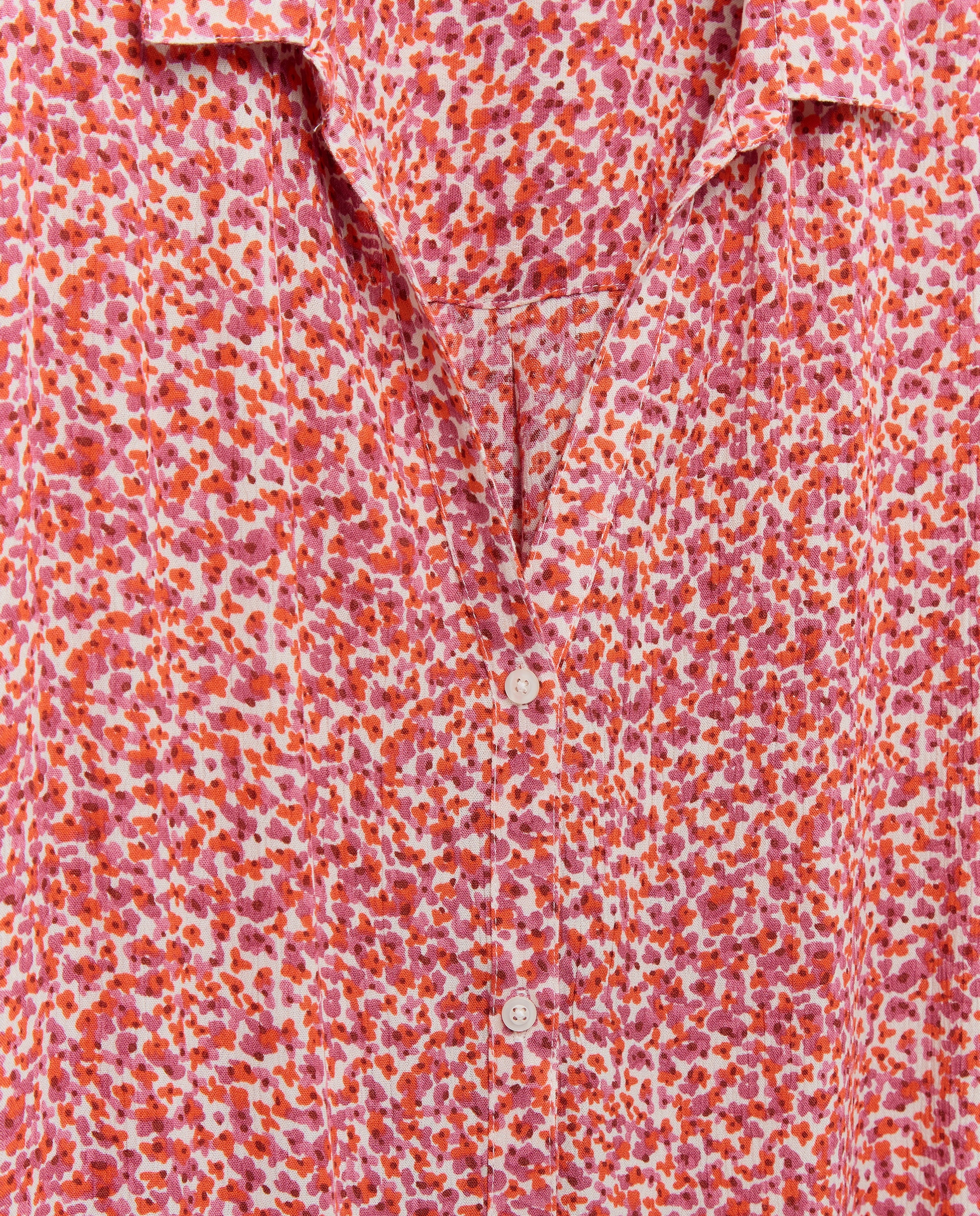 Caftán mujer camisero estampado Rosa-4