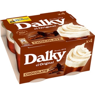 postre de chocolate con nata pack 4 unidades 100 g - La Lechera Dalky