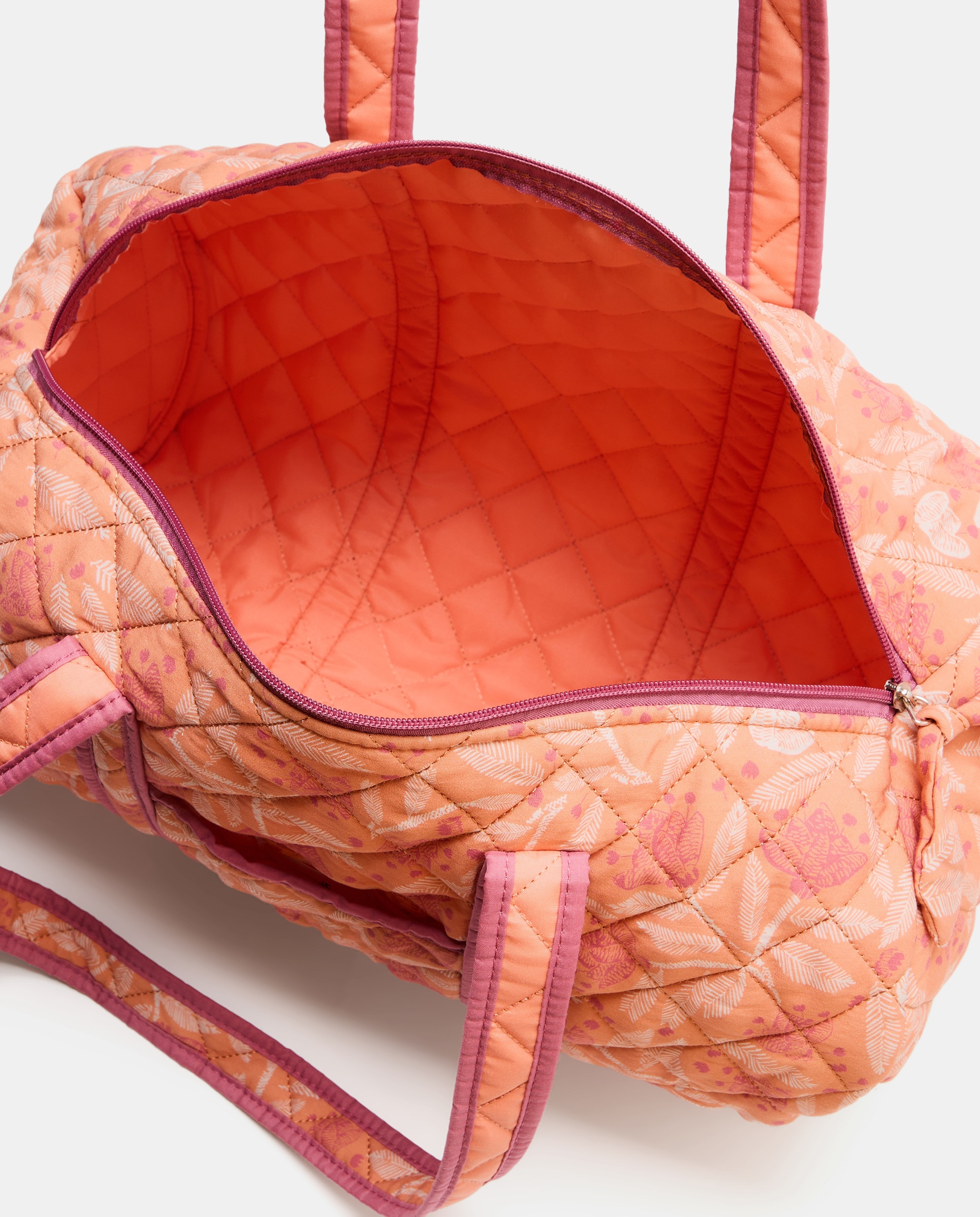 Bolso mujer grande flores Marrón-3