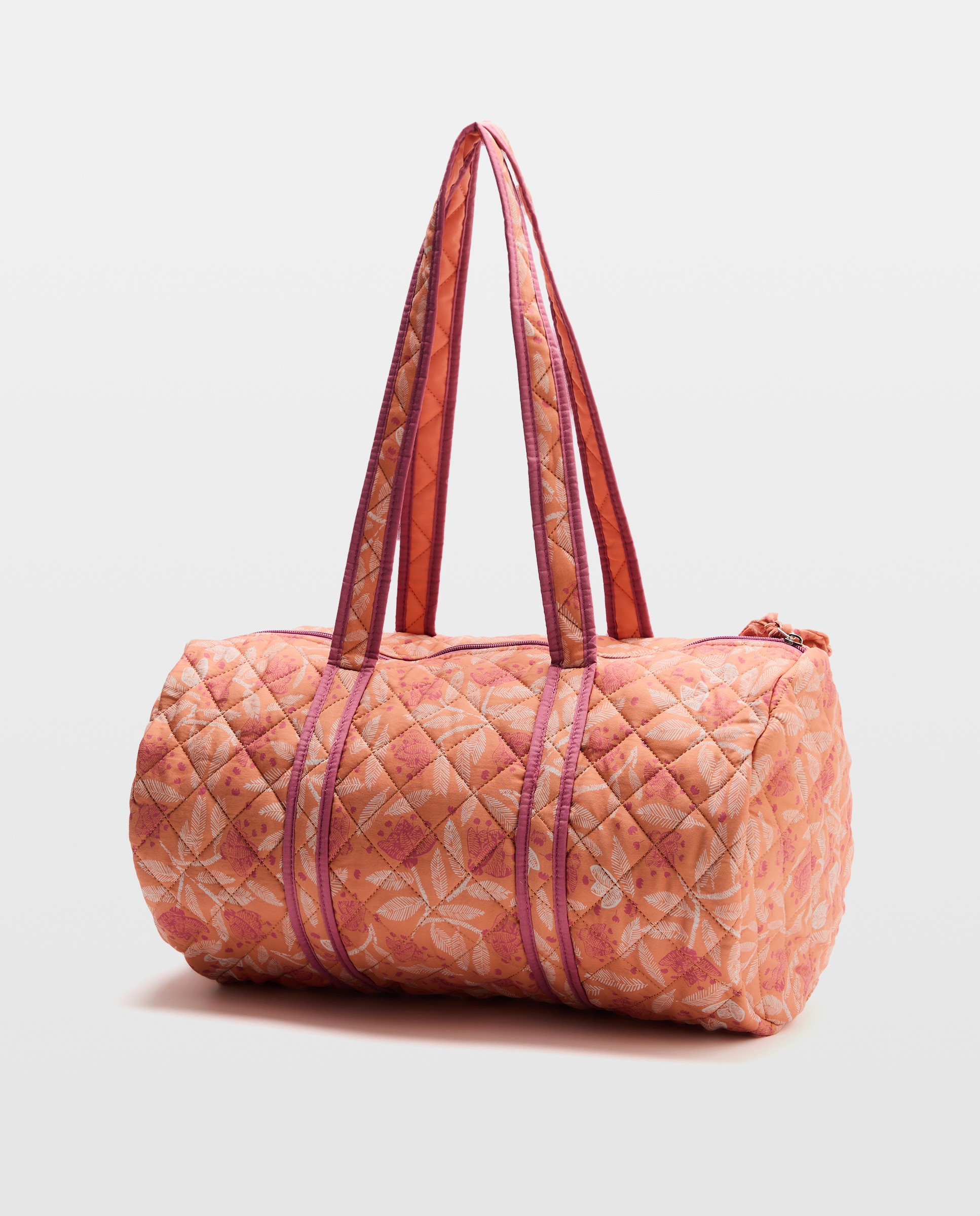 Bolso mujer grande flores Marrón-2