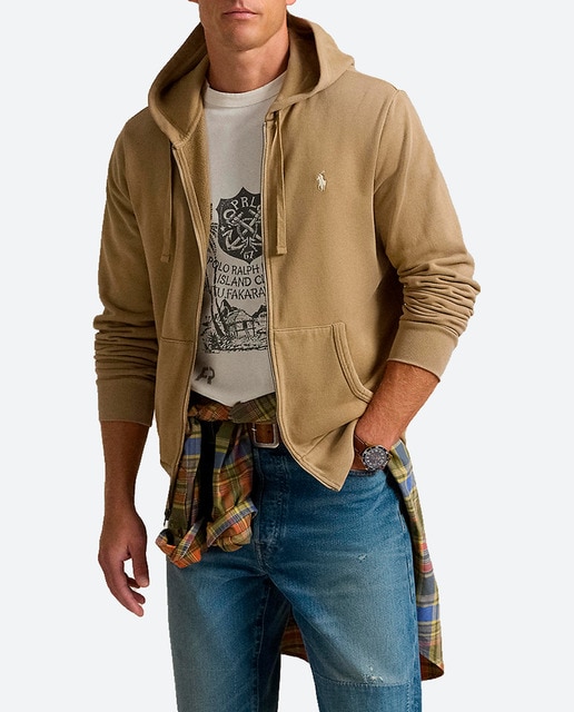 Imagen 0 de Sudadera de hombre de algodón con cremallera y capucha