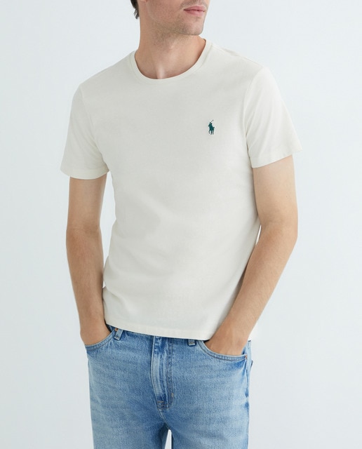 Imagen 0 de Camiseta de hombre de algodón con logo bordado