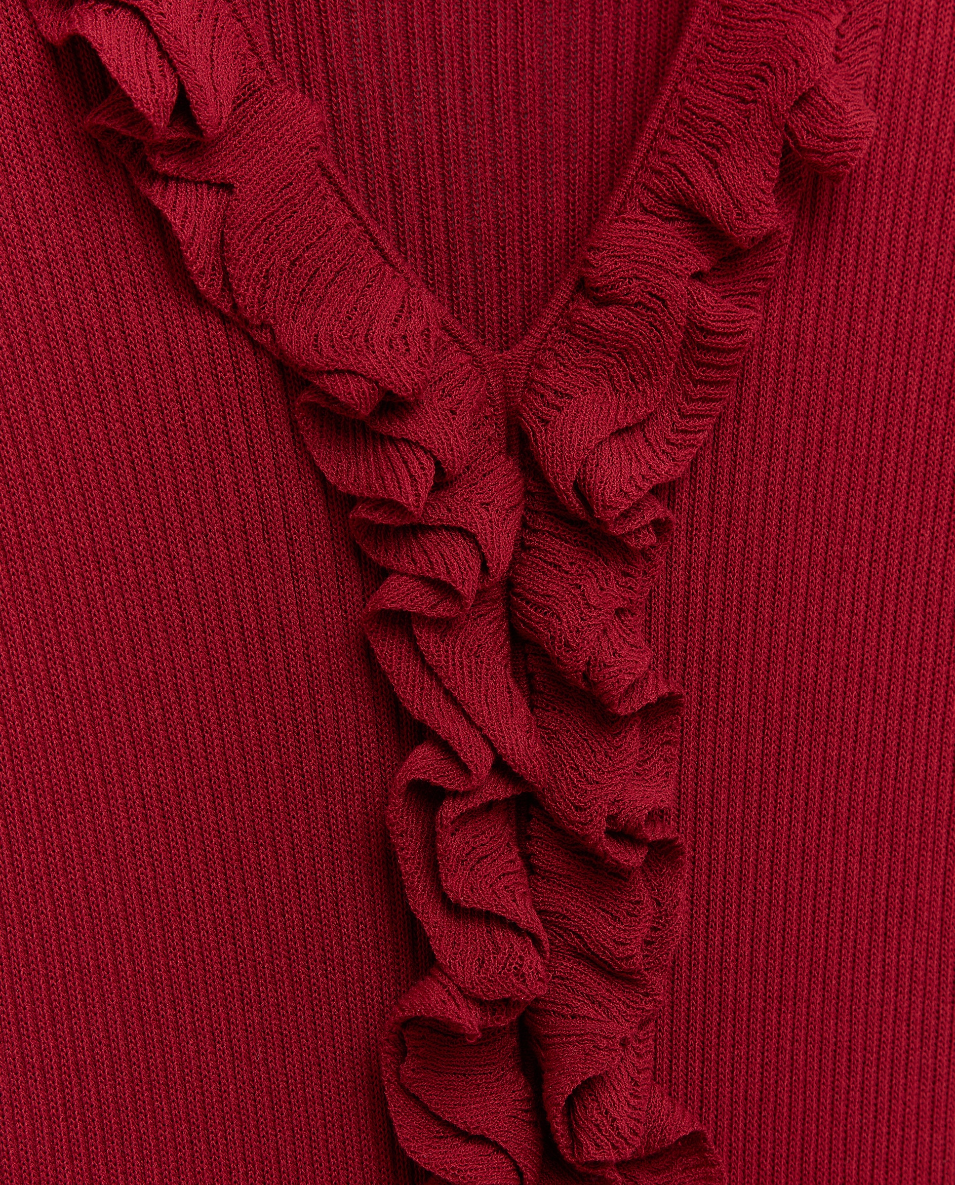 Vestido com Folho no Decote 600 Vermelho-5