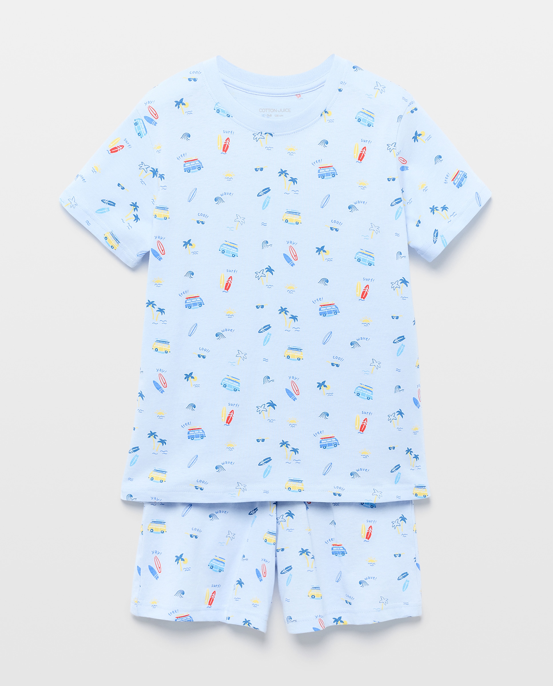 Pijama Curto com Estampado de Fantasia Cotton Juice Azul-marinho-4