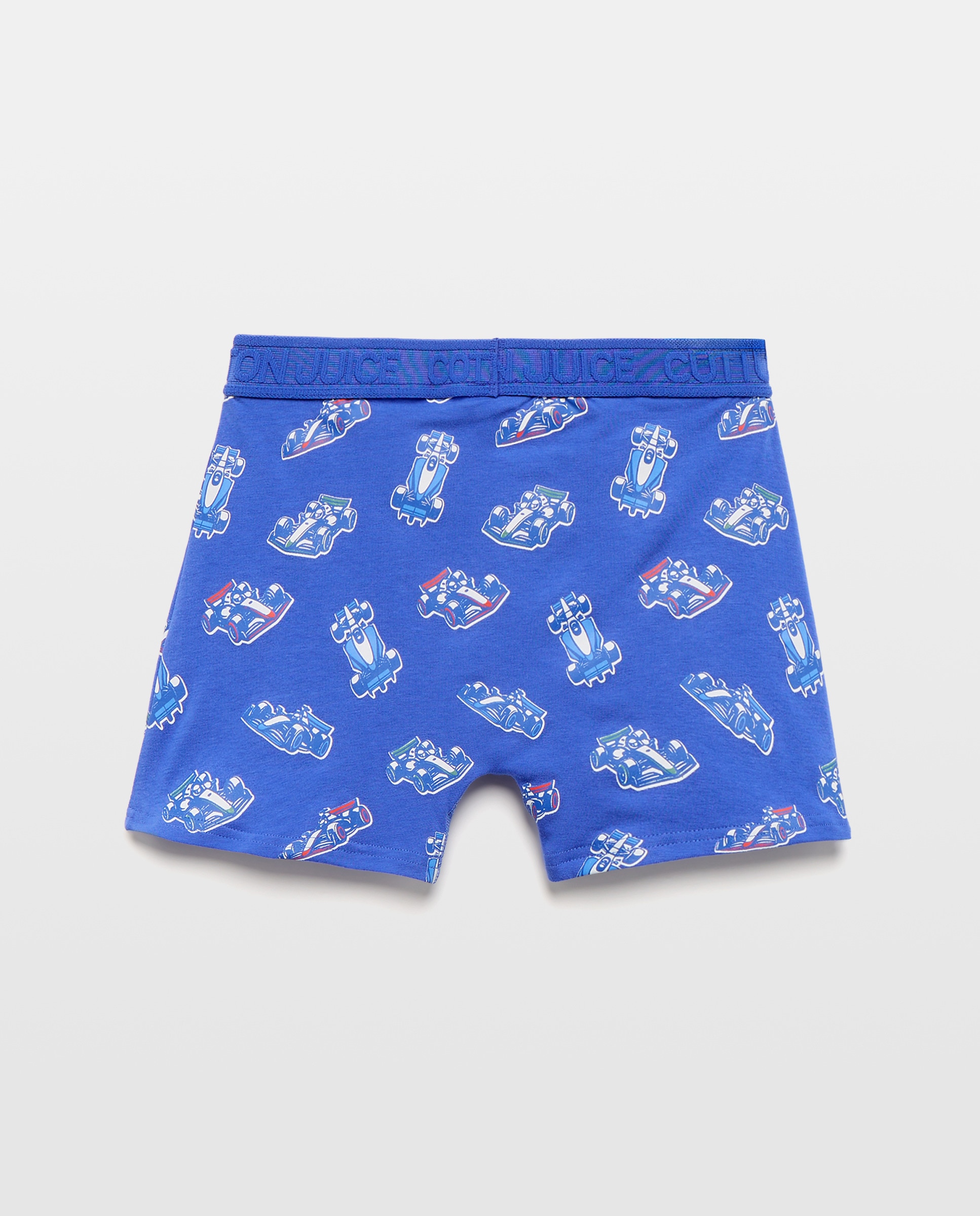 Pack de 2 Boxers com Carros de Corrida Cotton Juice Azul-2