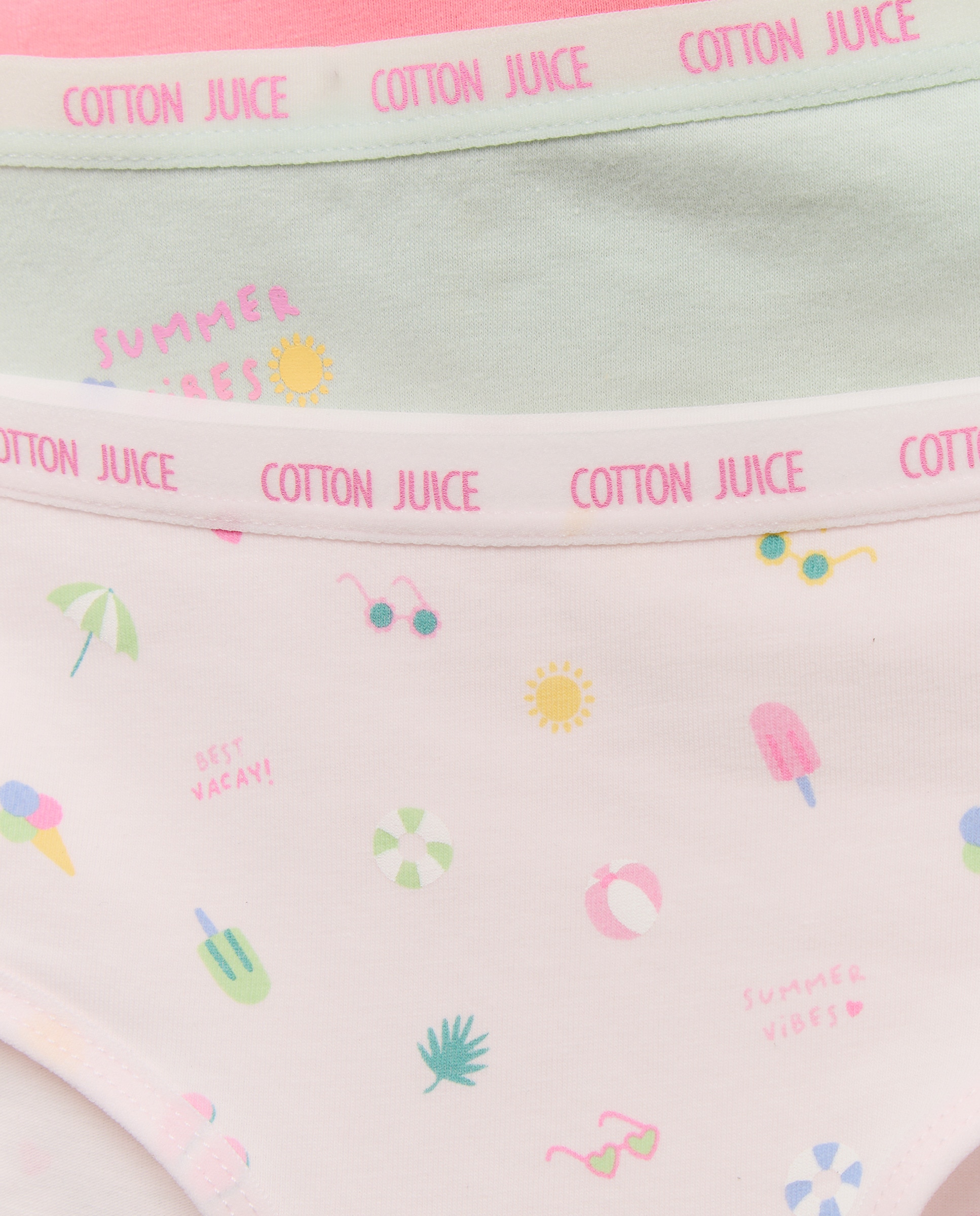 Pack de 3 Cuecas pela Anca com Estampado Minimins Cotton Juice Multicolor-3