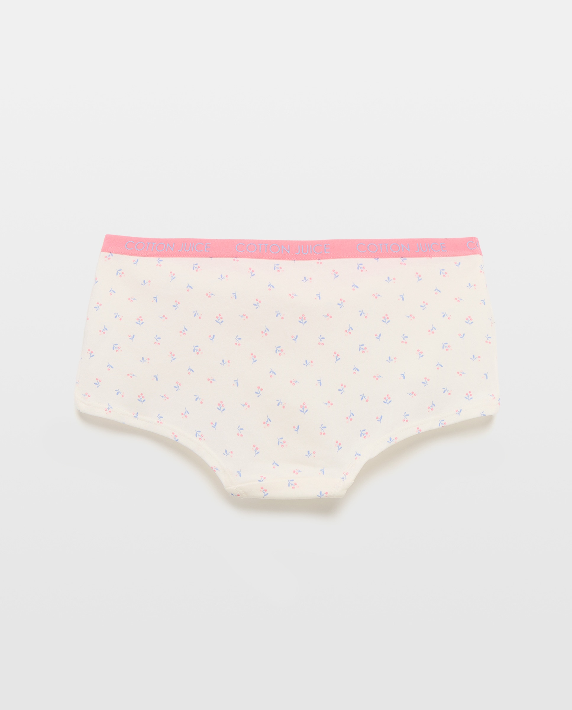Pack de 2 Calções com Estampado Floral e às Bolinhas Cotton Juice Branco-2