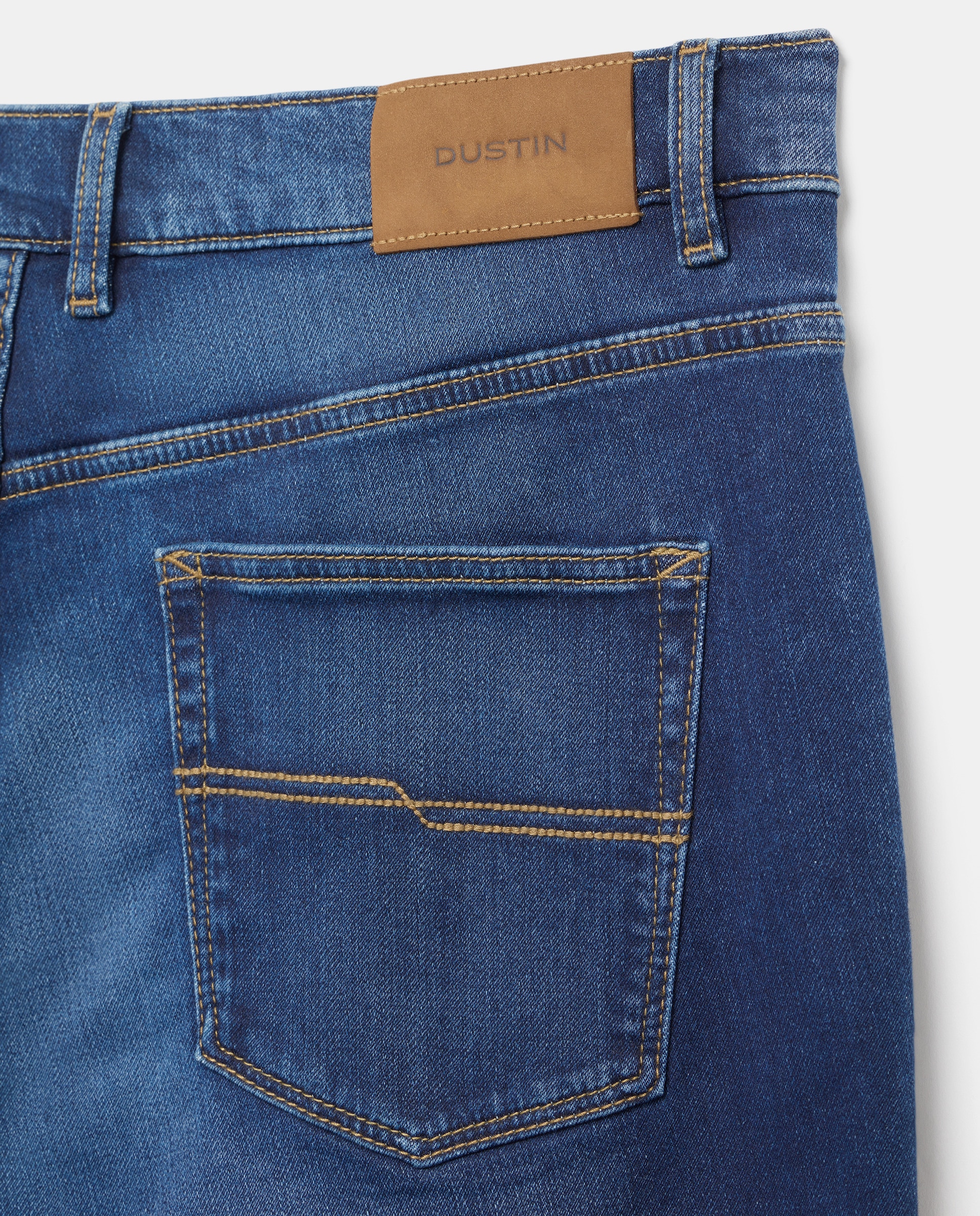 Jeans de Malha Regular Azul-escuro-5