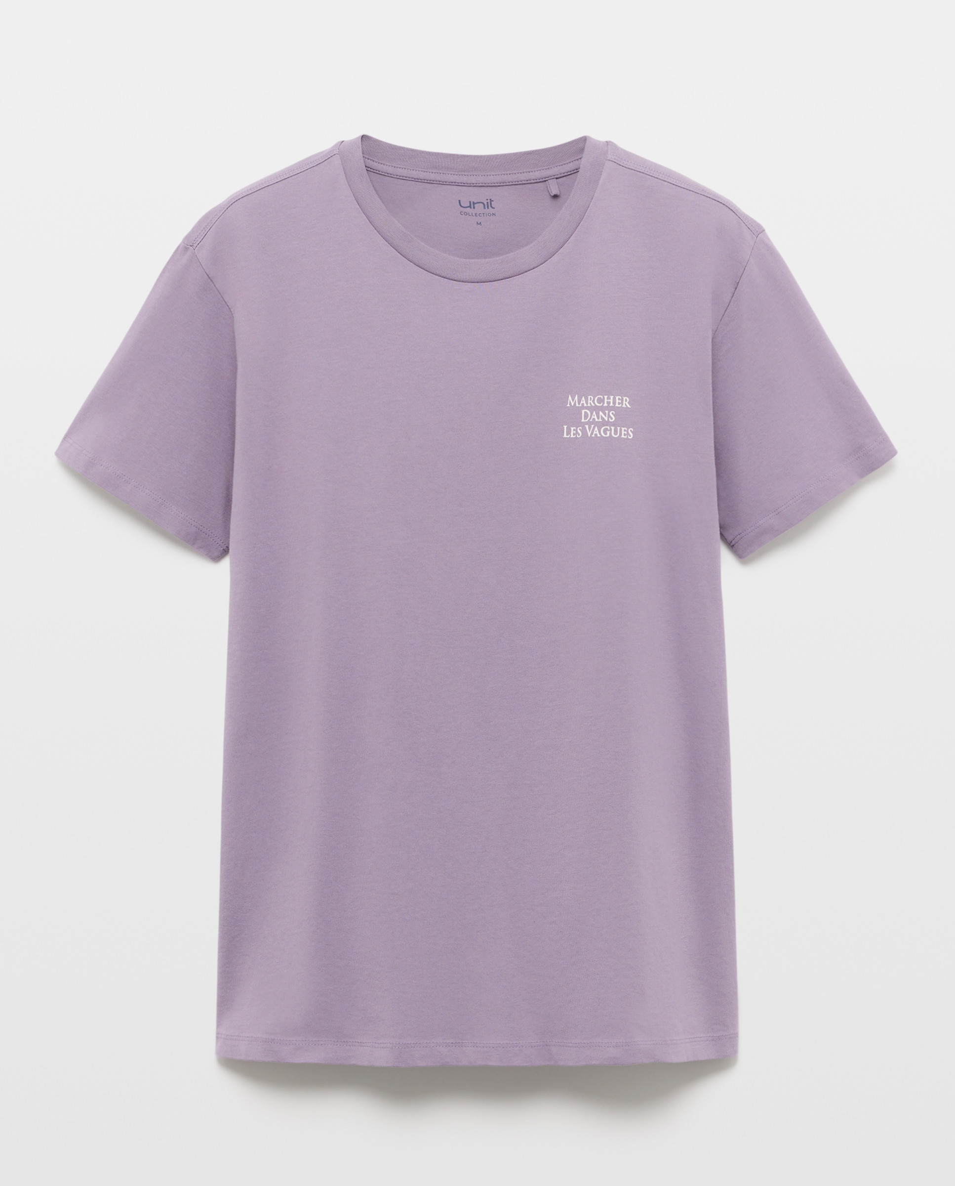 Camiseta de hombre manga corta MARCHER DANS LES VAGUES Purpura-5