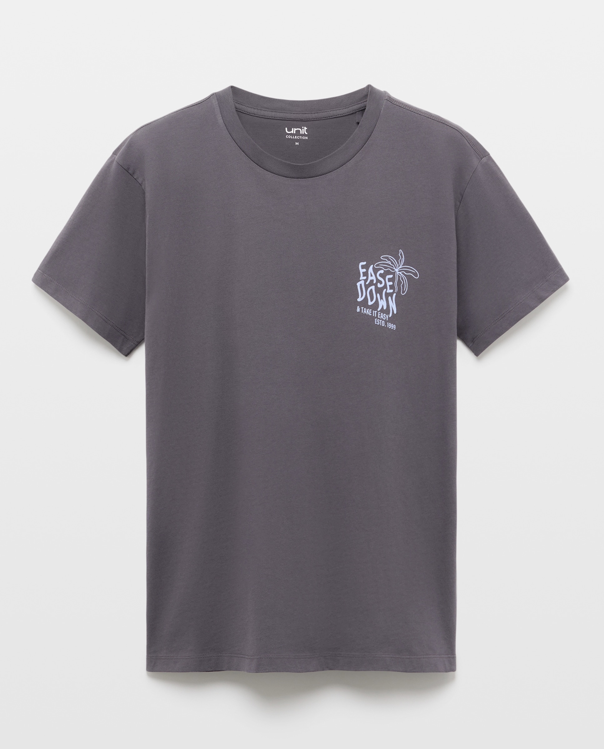 Camiseta de hombre manga corta EASE DOWN 830 Antracita-4