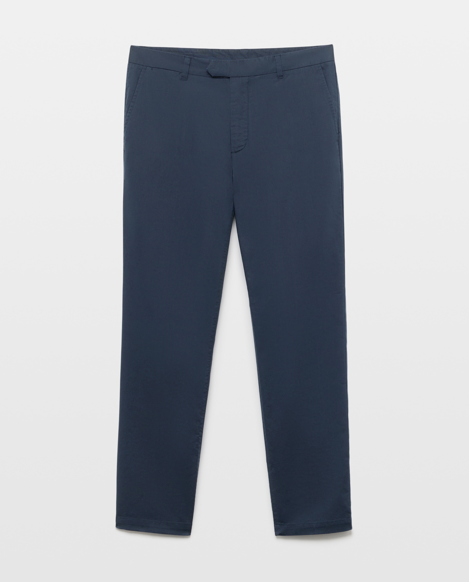Pantalón hombre chino con lino 471 Índigo-4