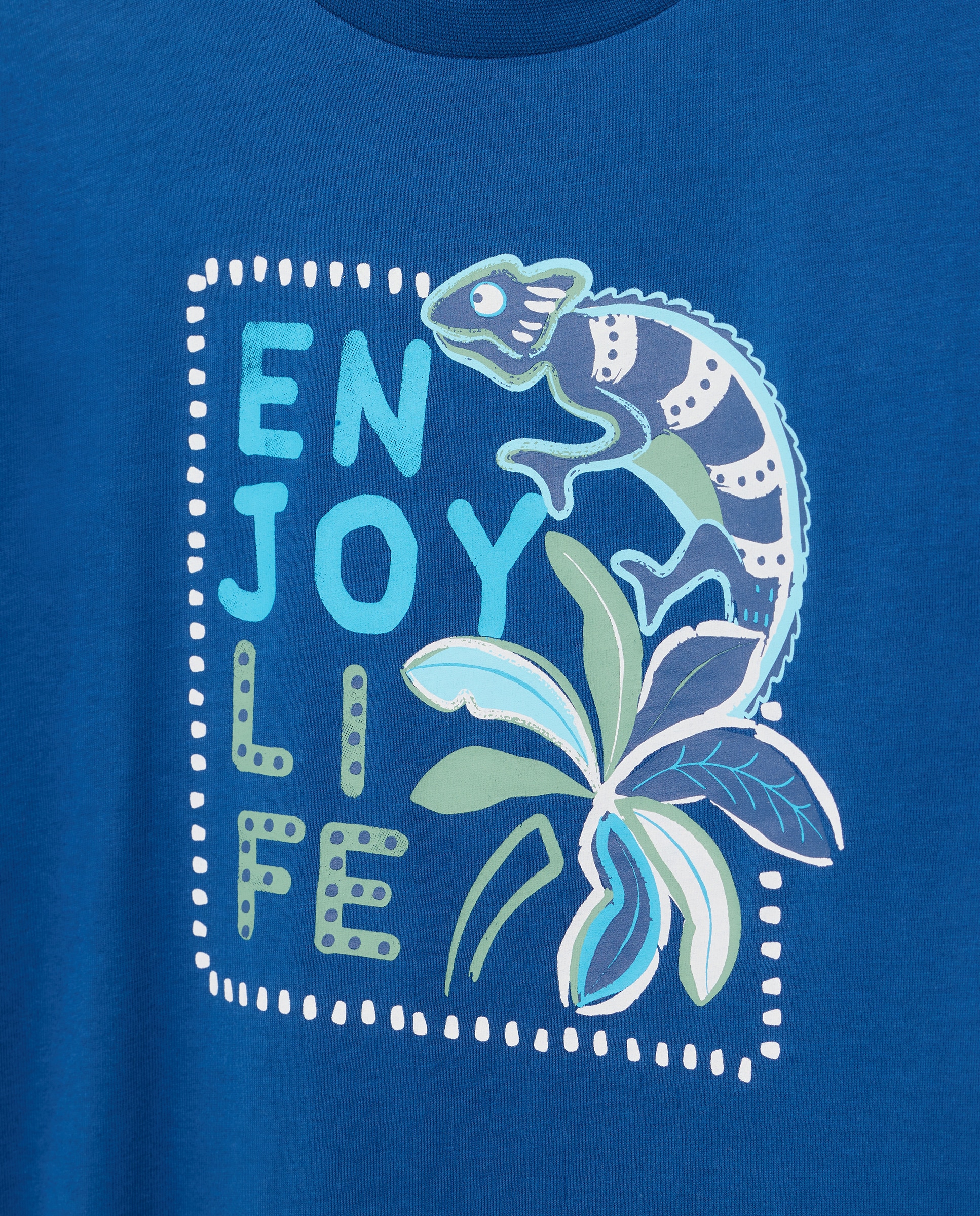 T-shirt de Algodão Joy Selva com Iguana Azul-marinho-2