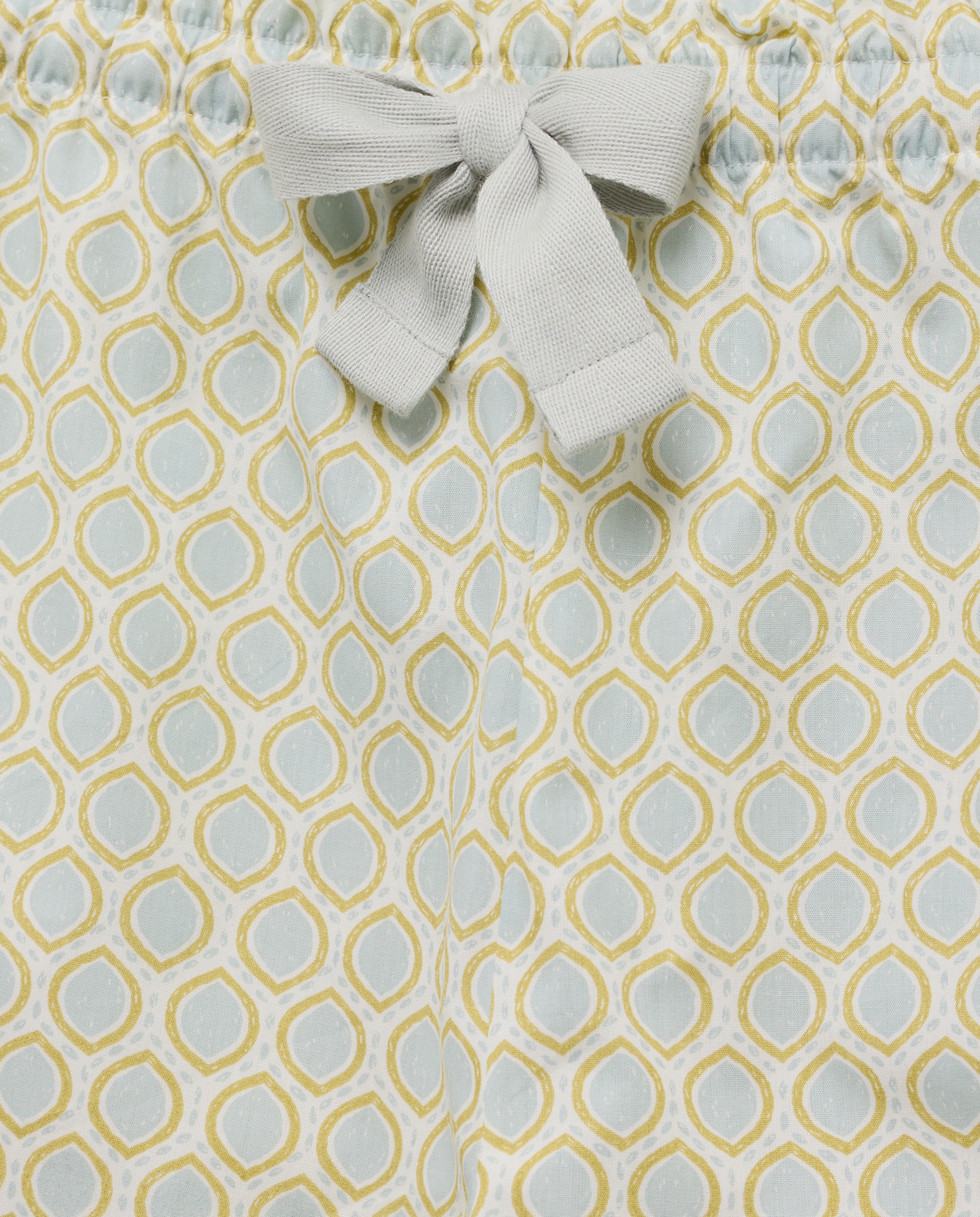 Pijama mujer corto algodón estampado 582 Verde agua-4