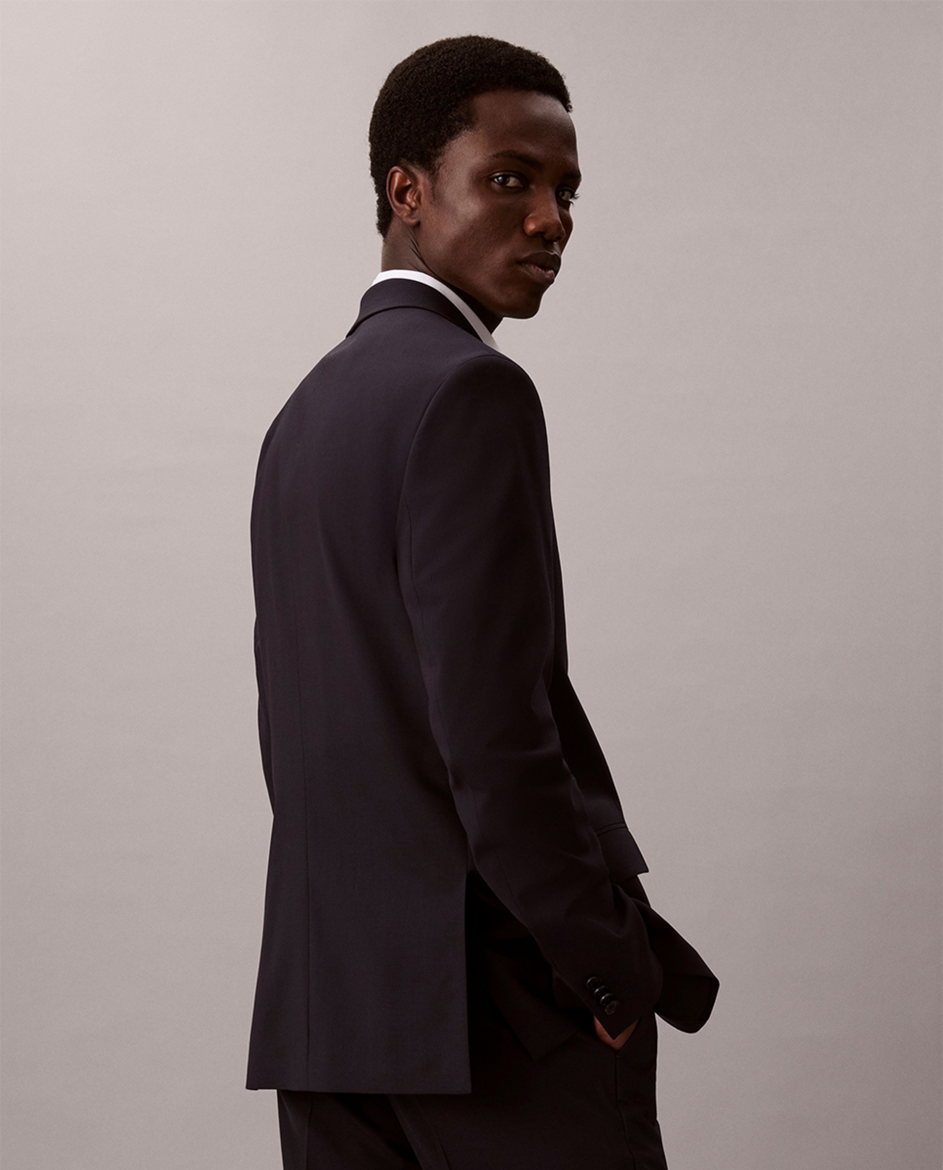 Blazer de Fato Slim Fit Azul-marinho-3