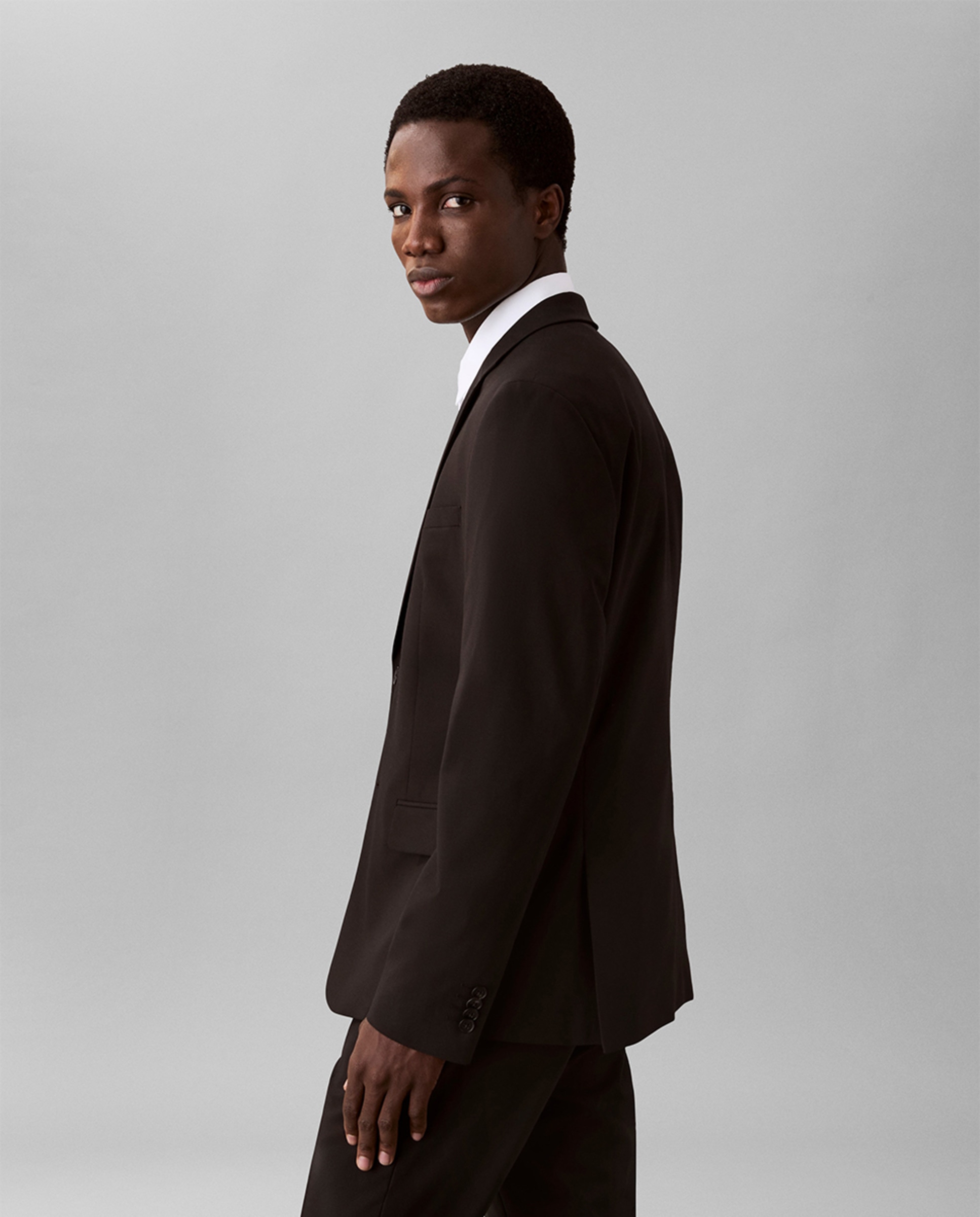 Blazer de Fato Slim Fit Preto-3