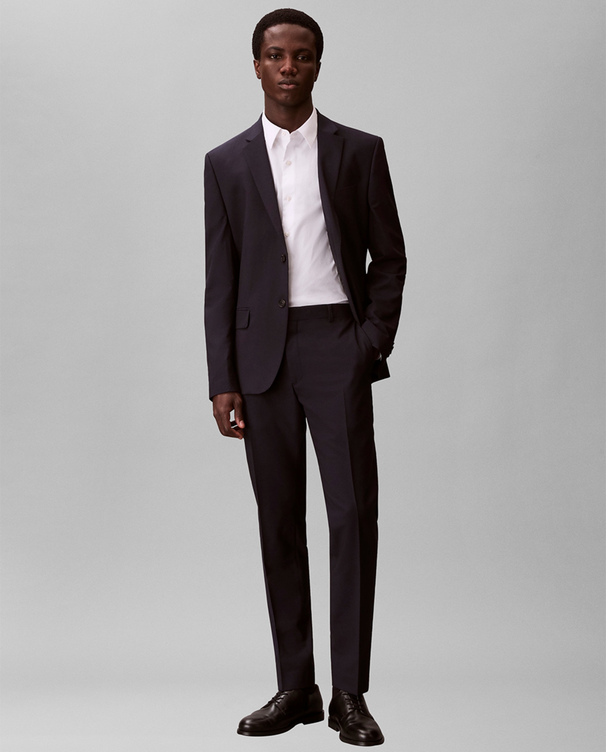 Calças de Fato Slim Fit Azul-marinho-1