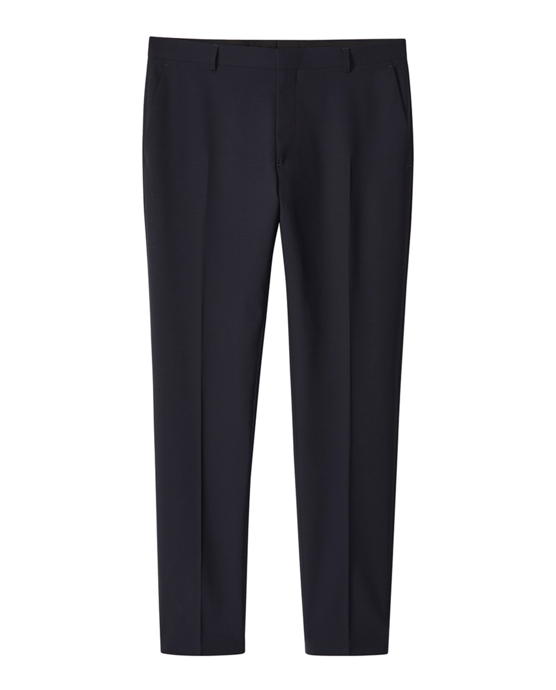 Calças de Fato Slim Fit Azul-marinho-6