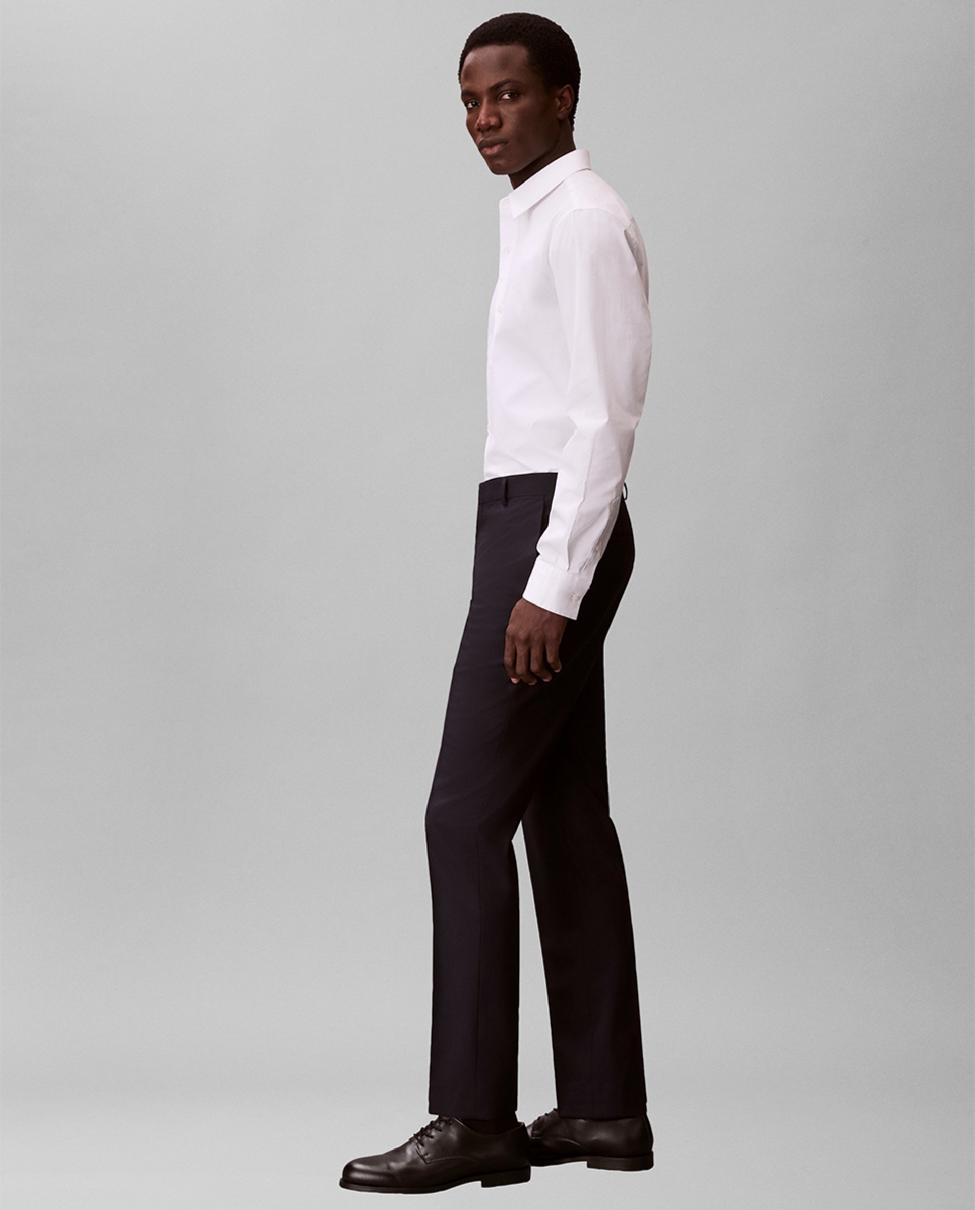 Calças de Fato Slim Fit Azul-marinho-4