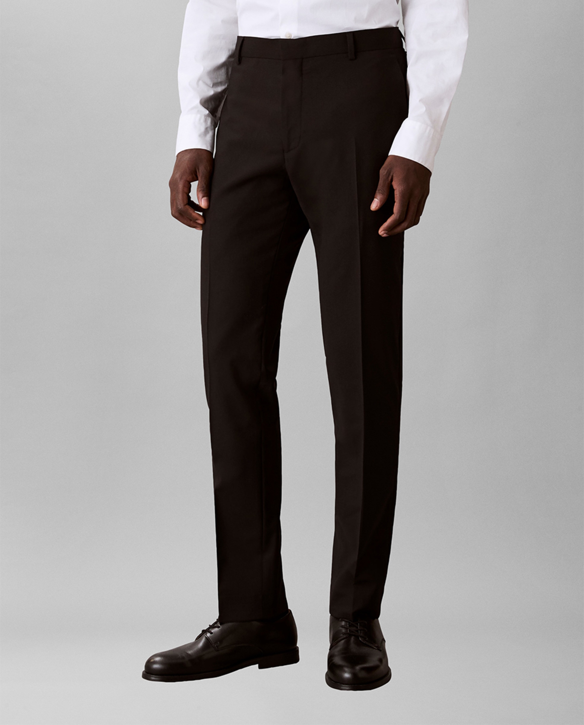 Calças de Fato Slim Fit Preto-2